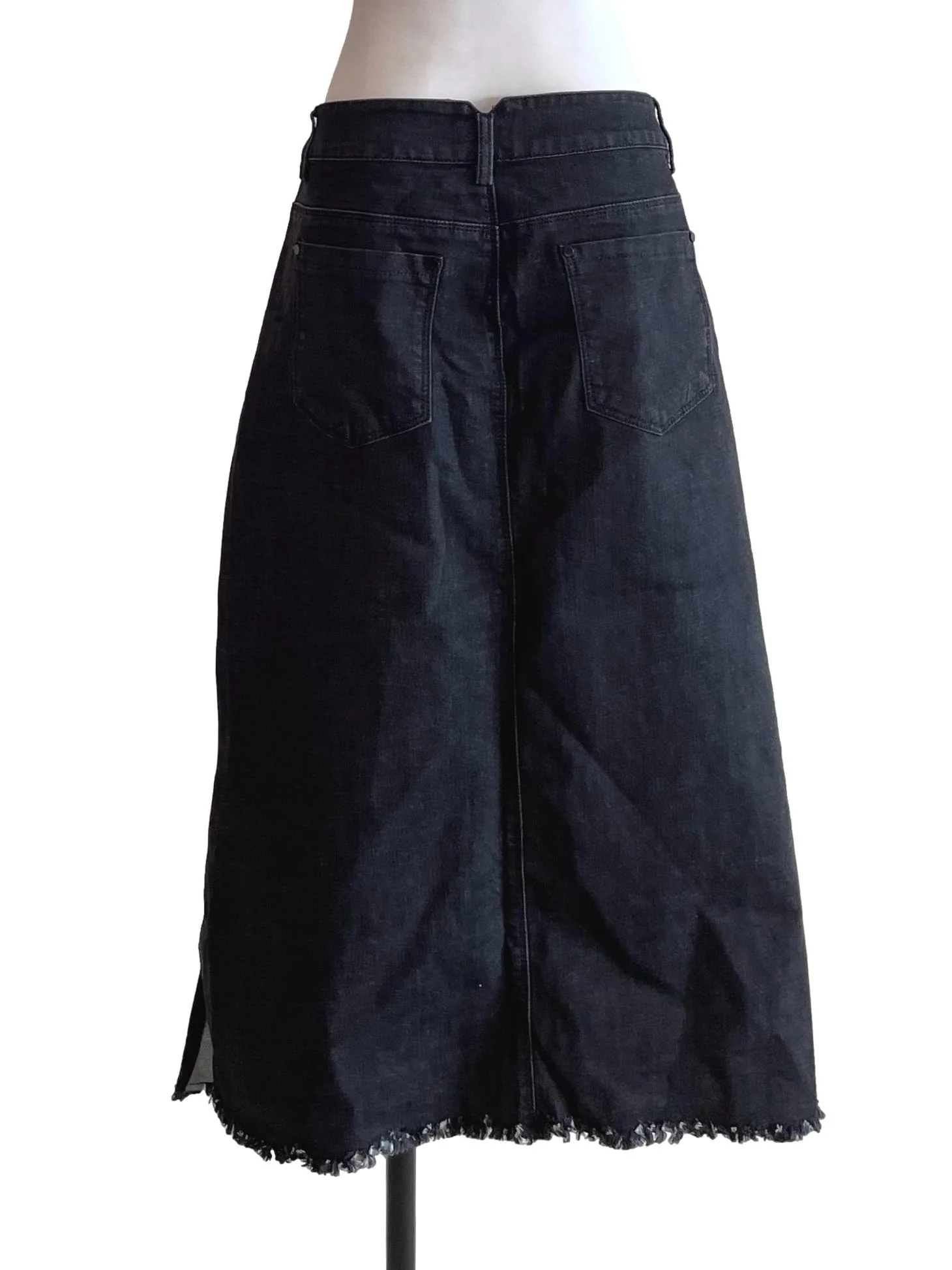 Shadow Distressed Denim Skirt - Image 2
