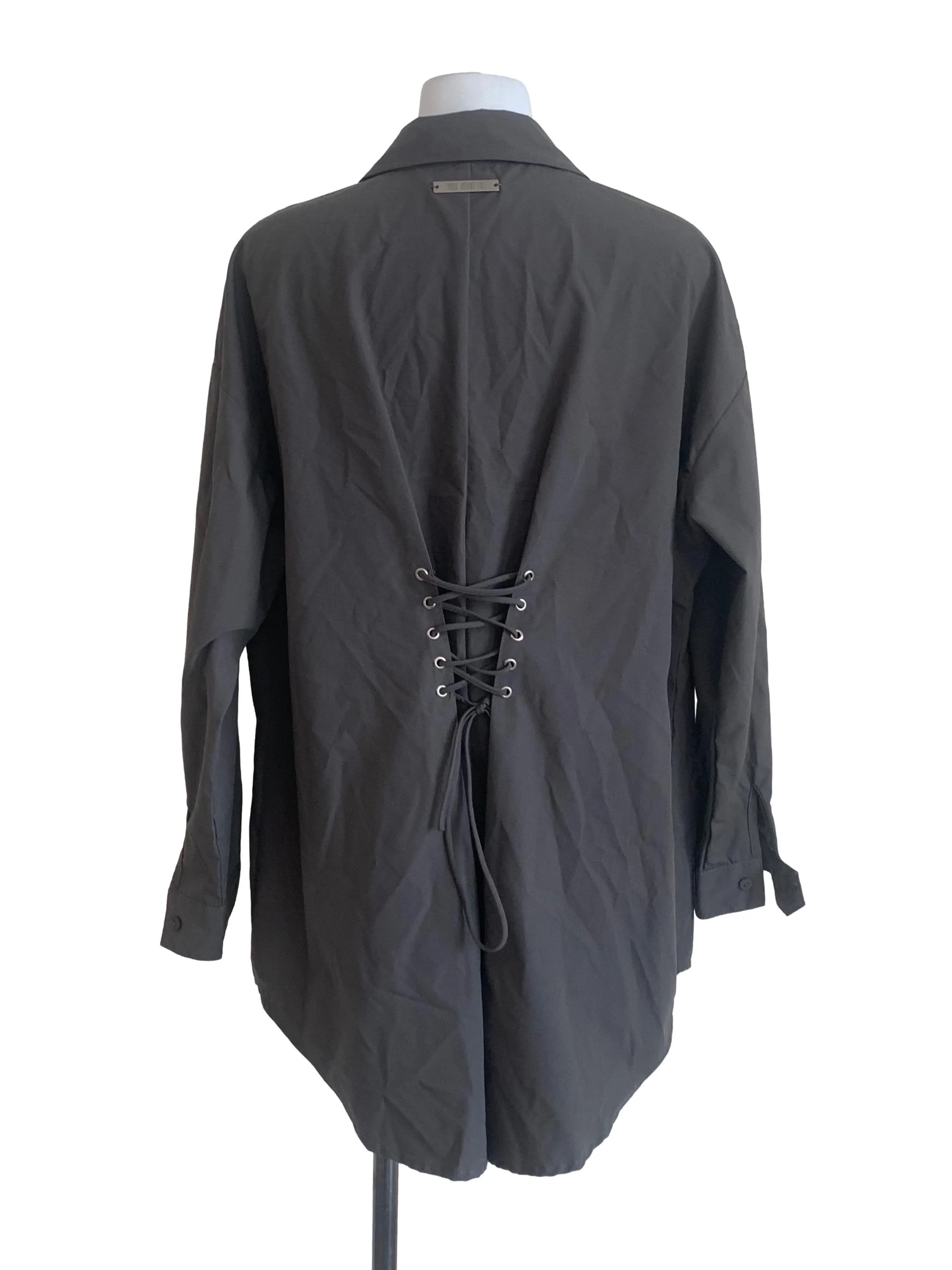 Shadow Grey Collared Dress - Image 2