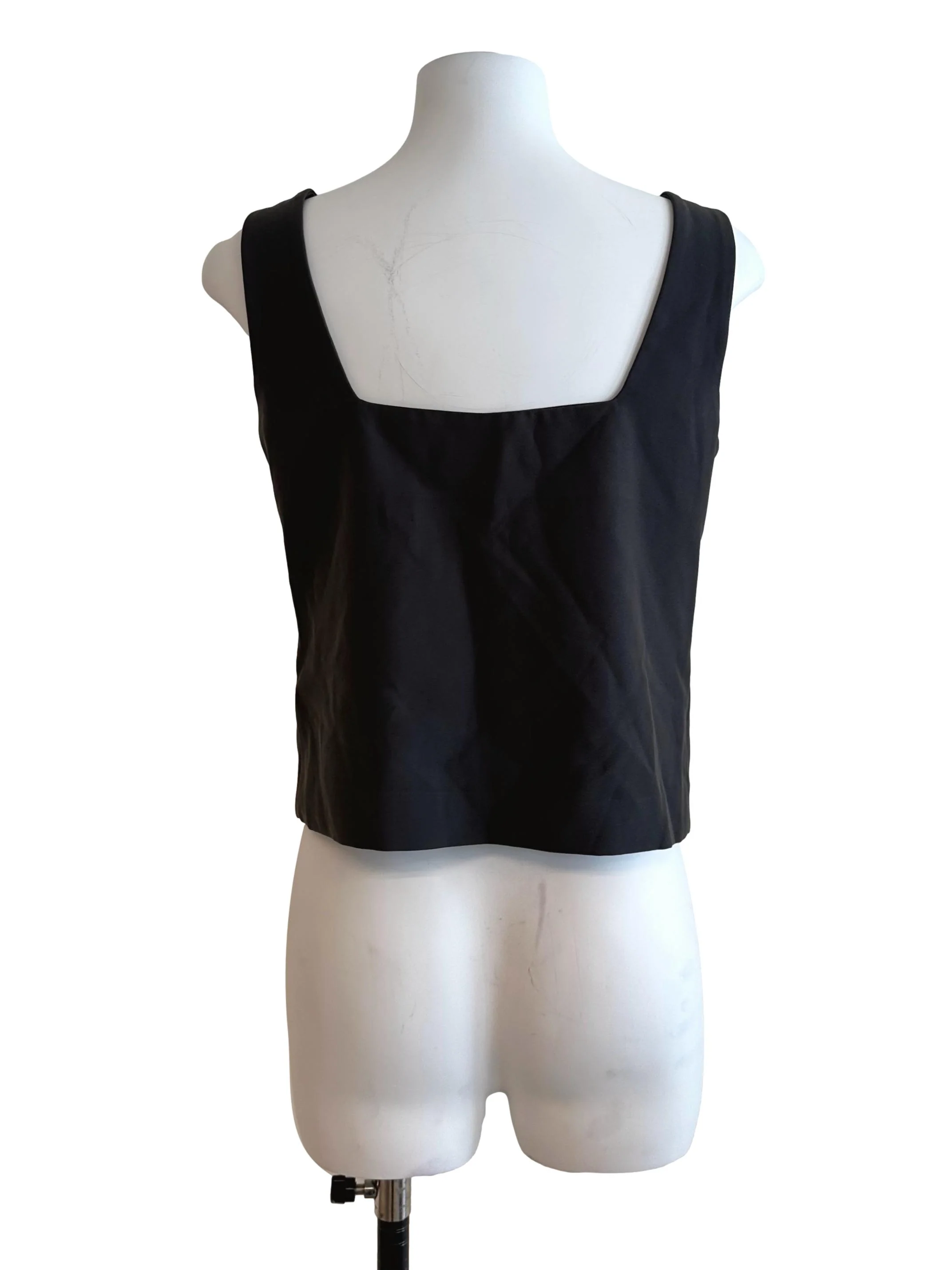 Shadow Grey Square Neck Button Top TTR - Image 2