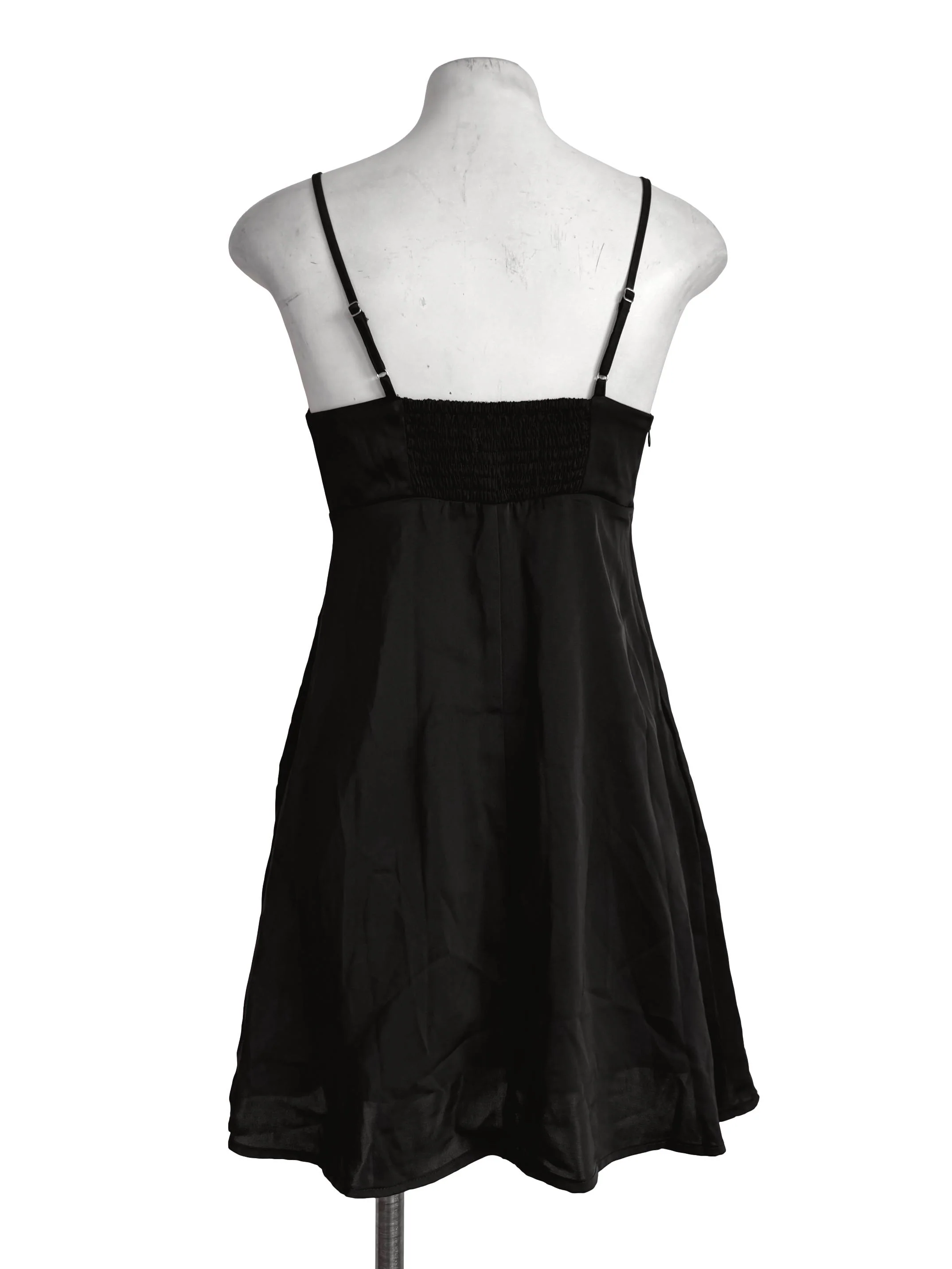 Shiny Black Sleeveless Dress YHF - Image 2