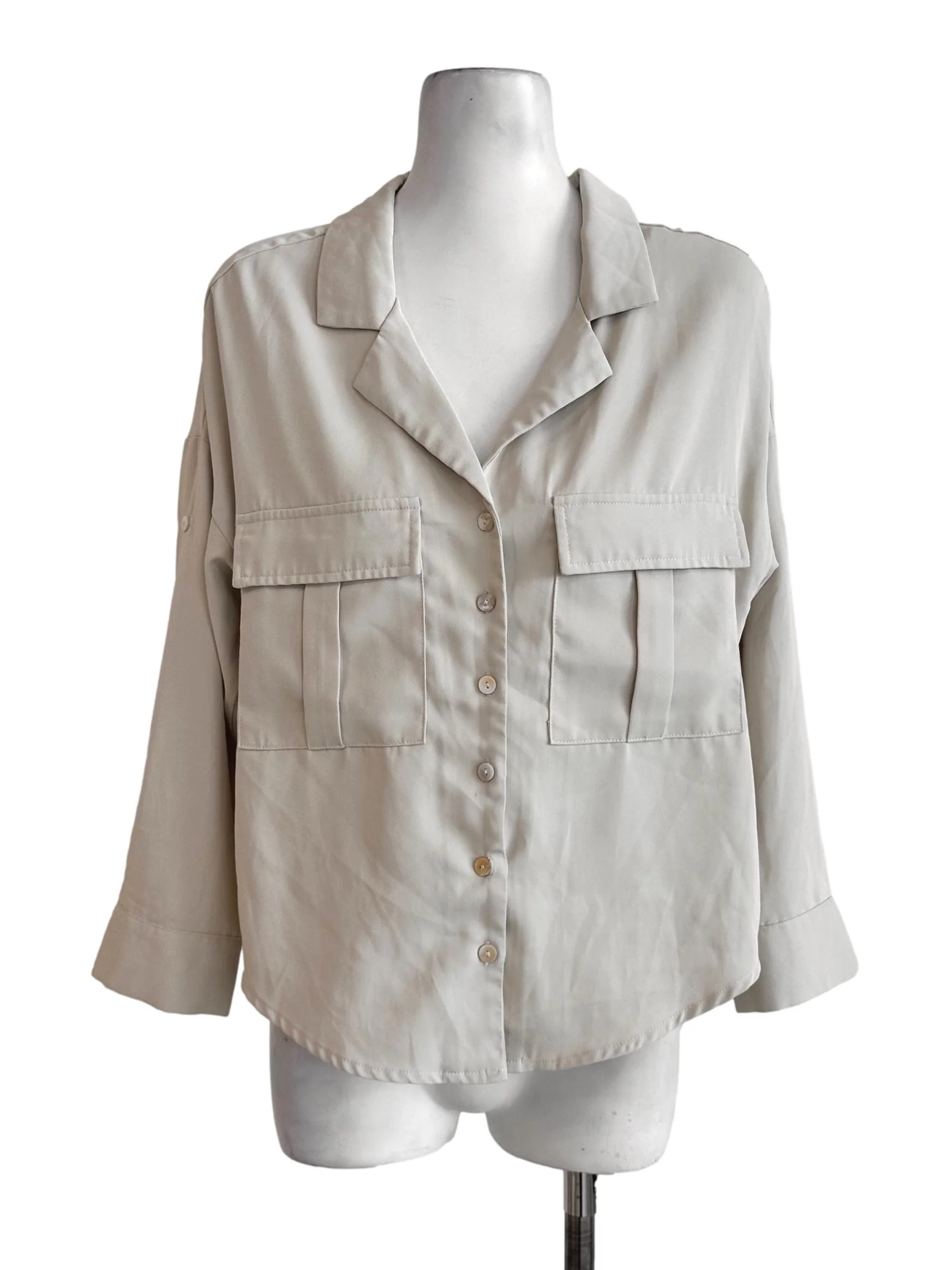 Shortbread Collar Button Blouse