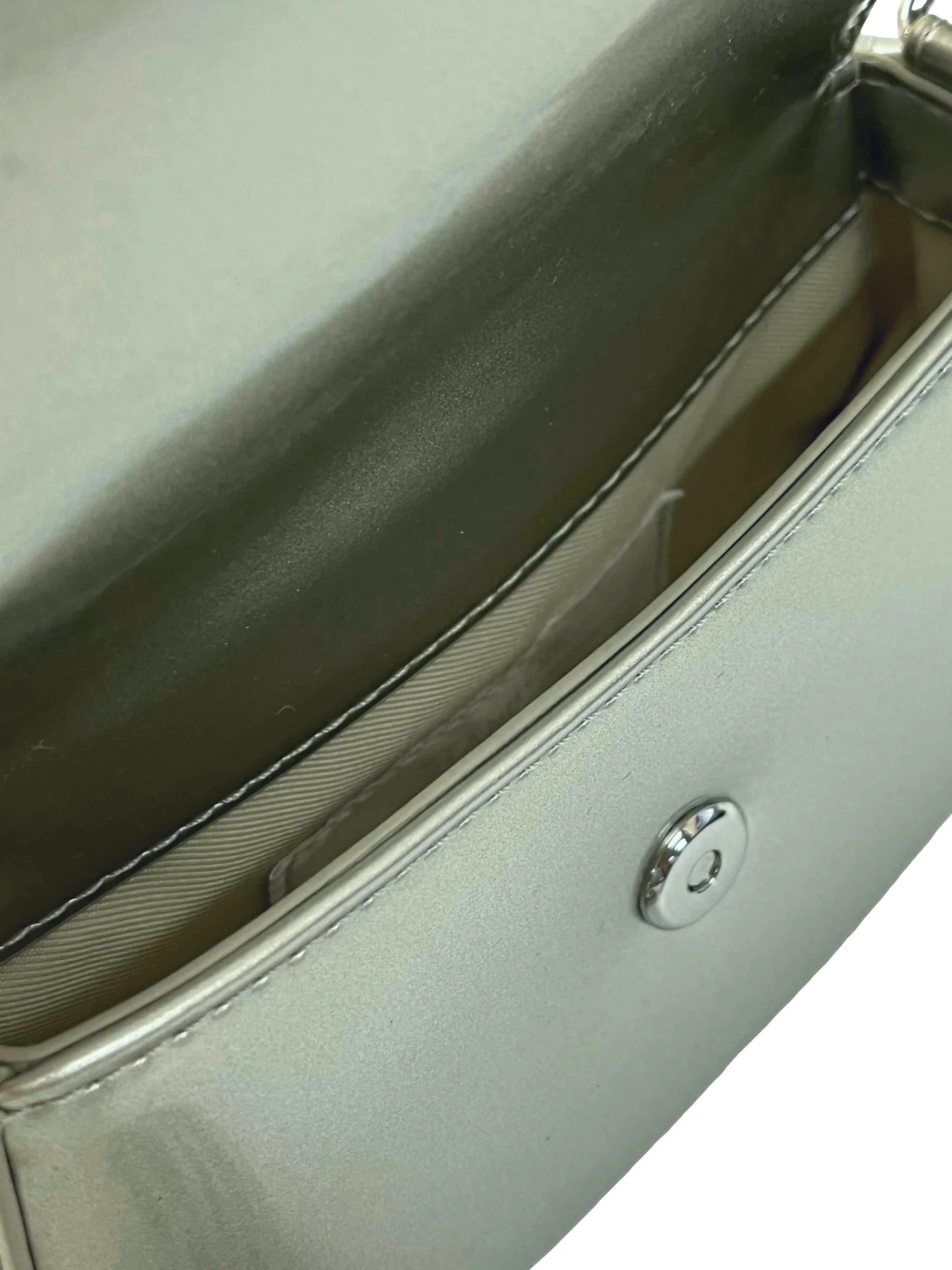 Silver Glossy Micro Handbag - Image 3