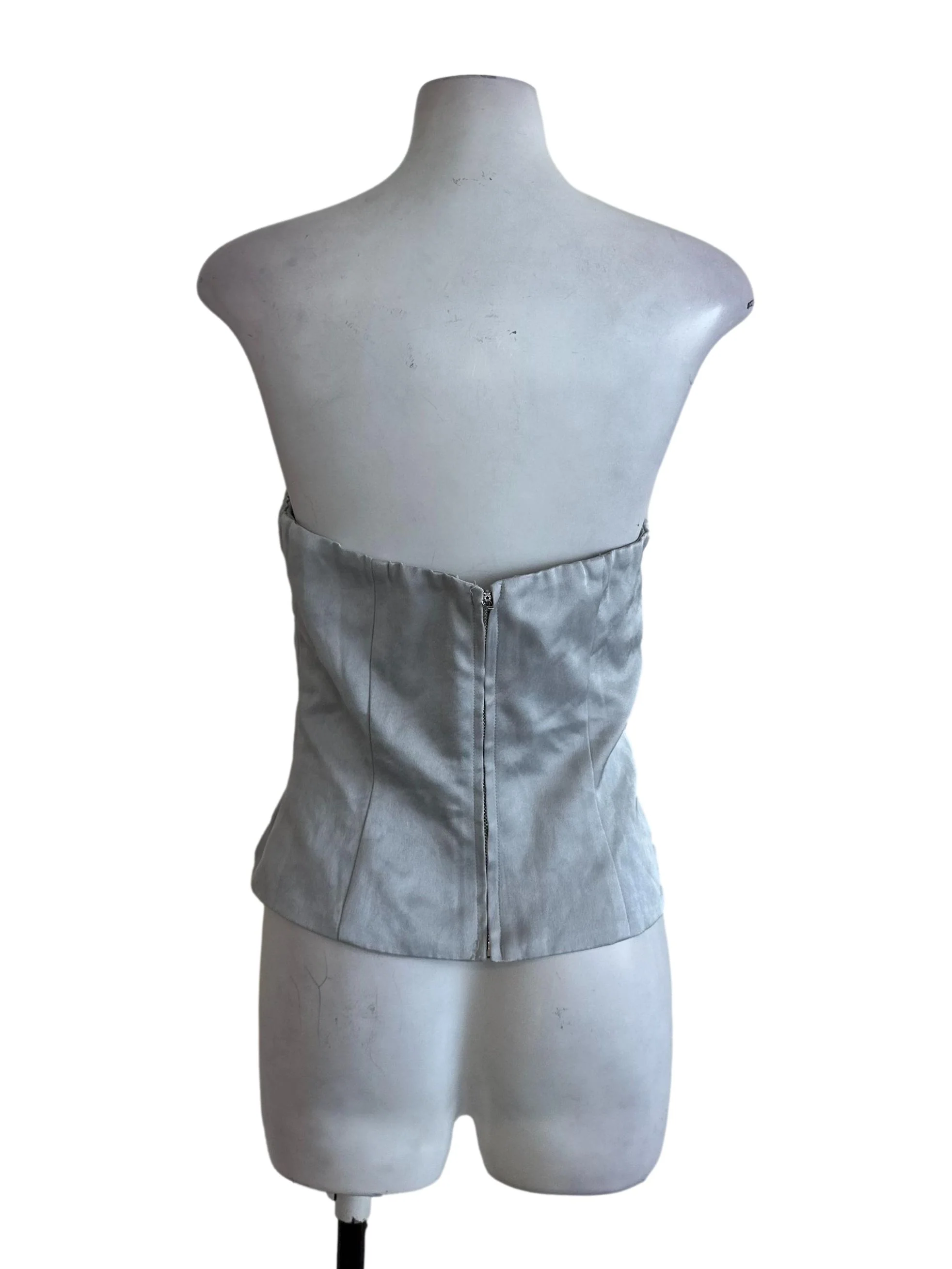 Silver Grey Sweetheart Tube Top - Image 2