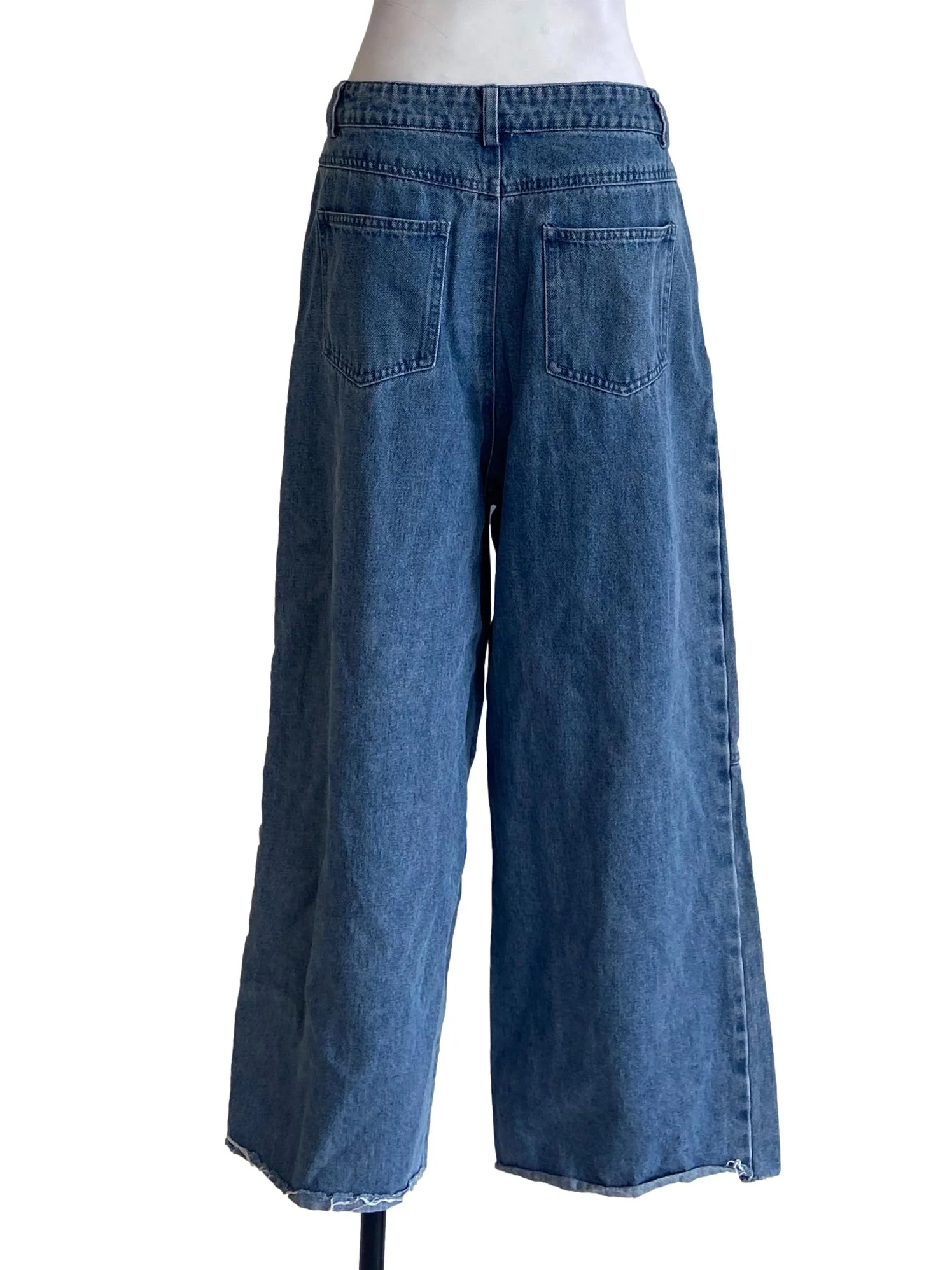 Sky Blue Herringbone Straight Jeans TEM - Image 2
