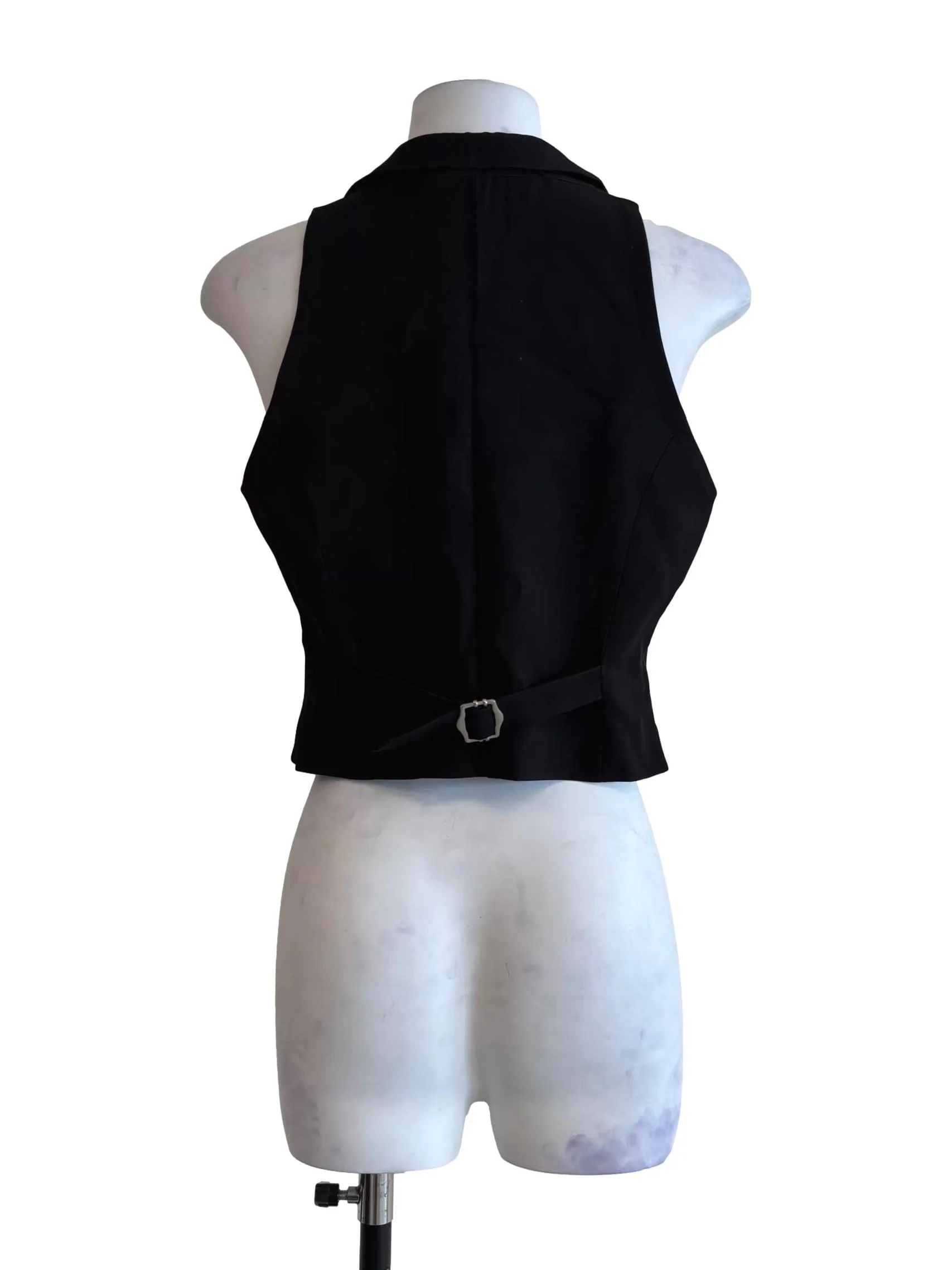 Slate Black Fitted Button Top - Image 2