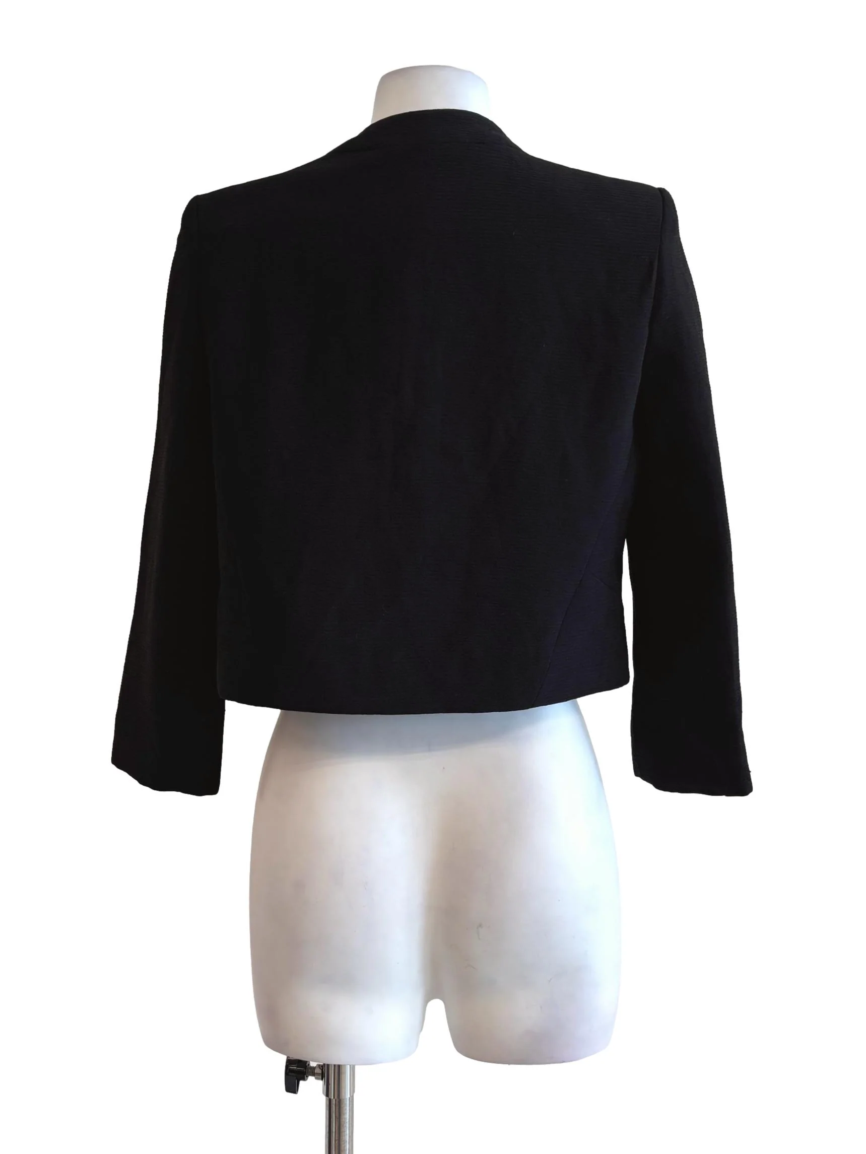 Slate Black Plain Cropped Jacket LB - Image 2