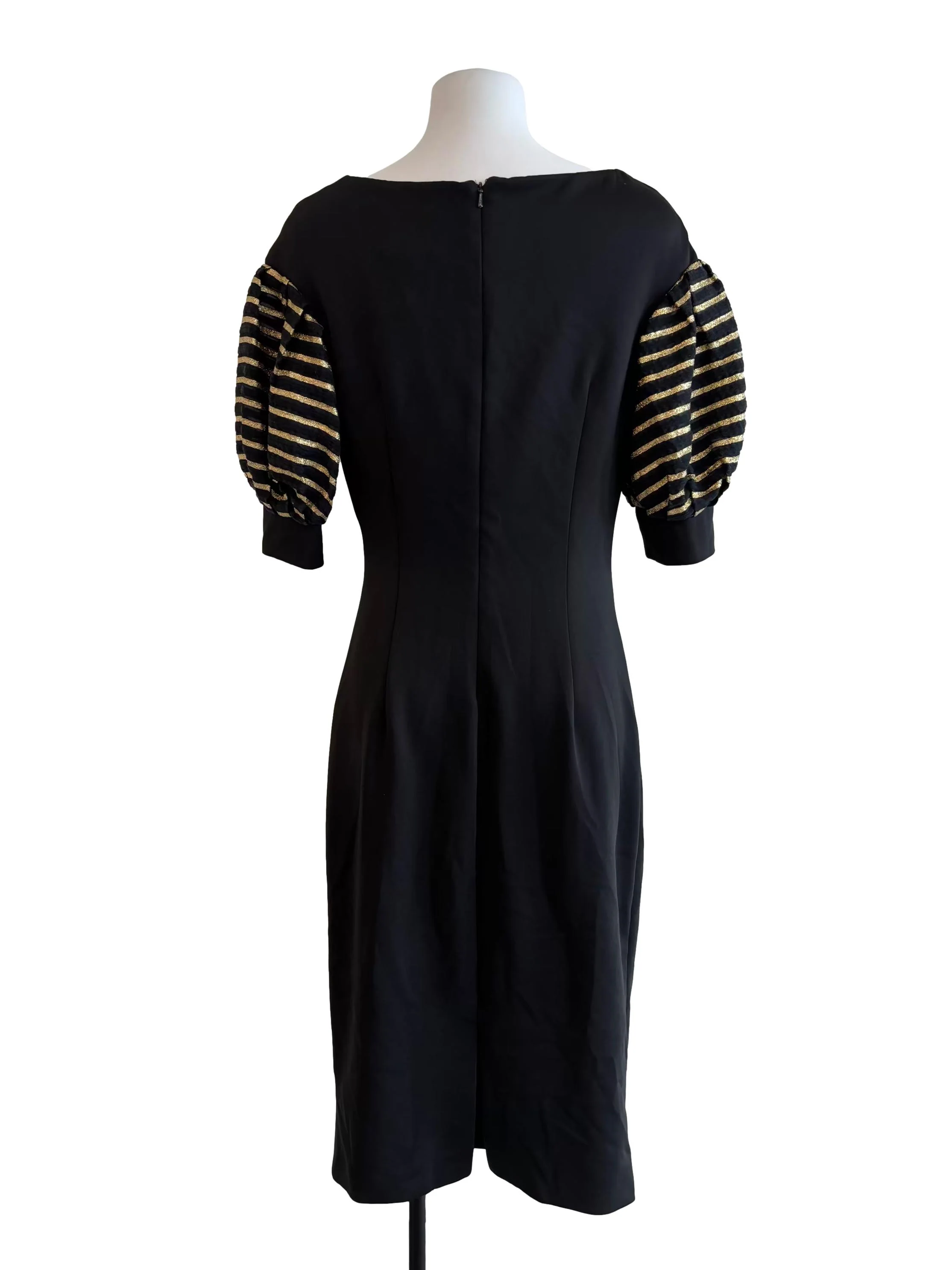 Slate Black Puff Sleeve Bodycon Dress - Image 2