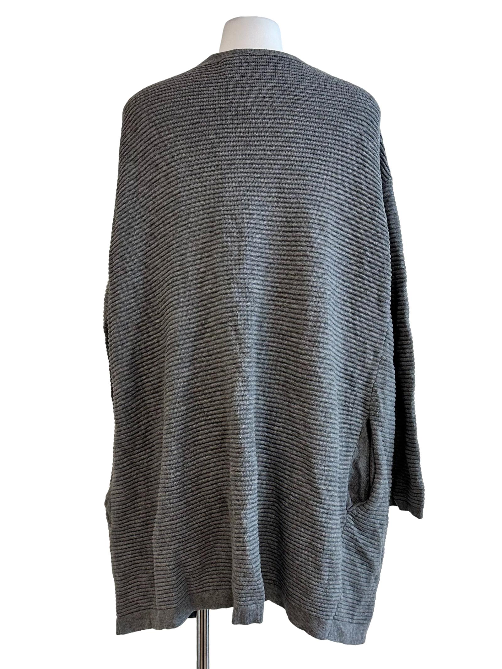 Smoke Grey Knit Cardigan - Image 2