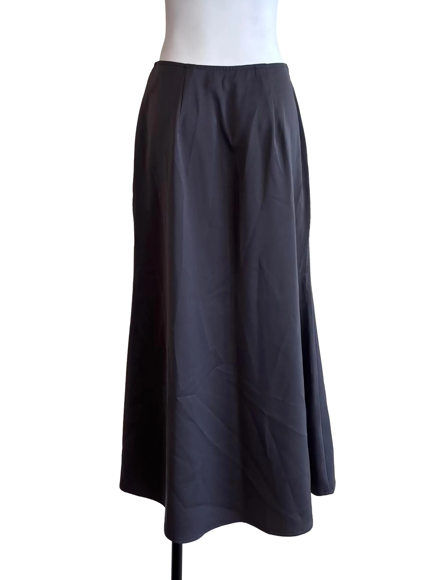 Smoke Grey Satin Skirt - Image 2