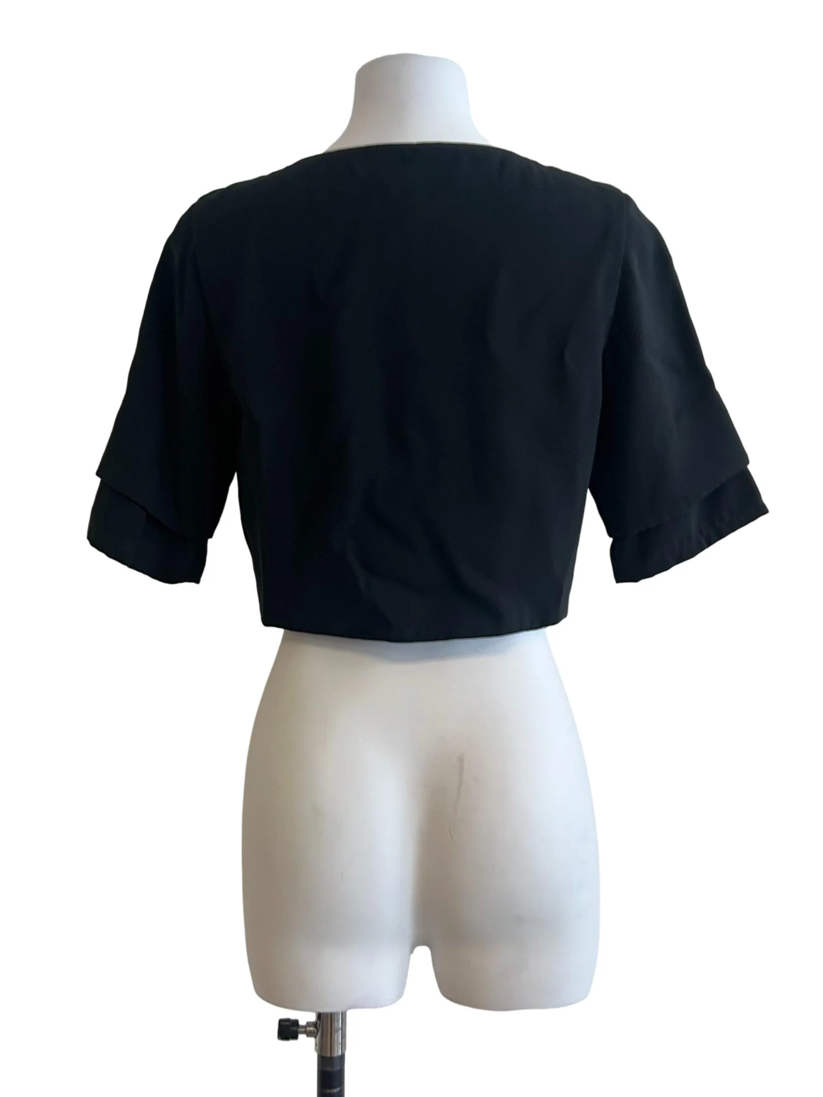 Soft Black Button Top - Image 2