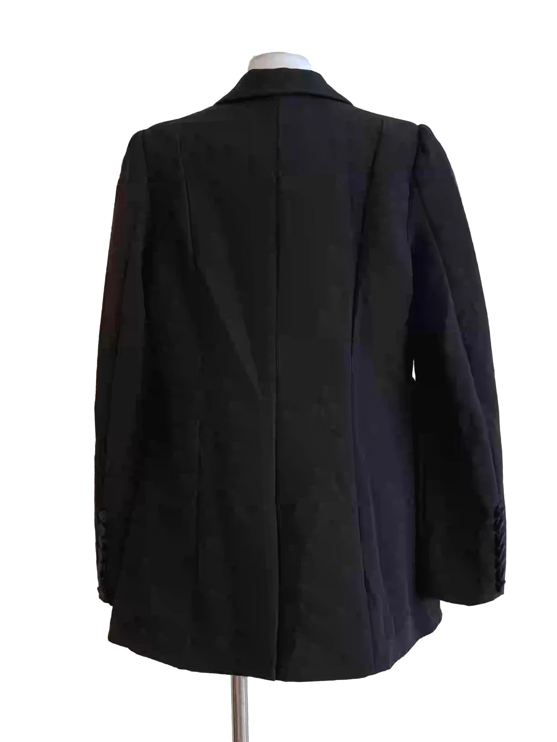 Soft Black Buttoned Blazer - Image 2