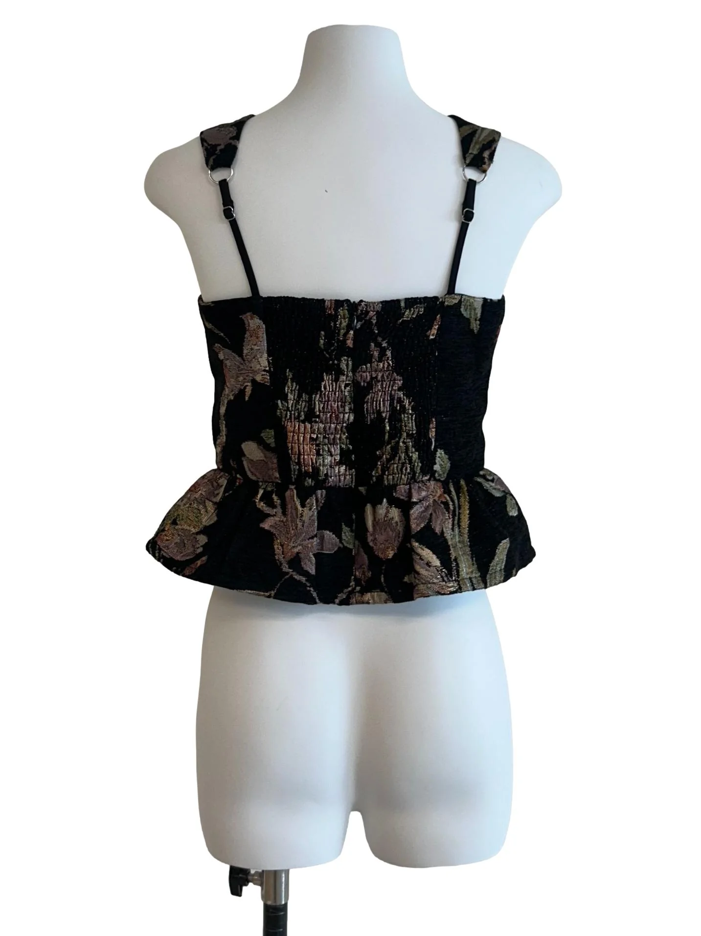 Soft Black Patrine Brocade Top - Image 2