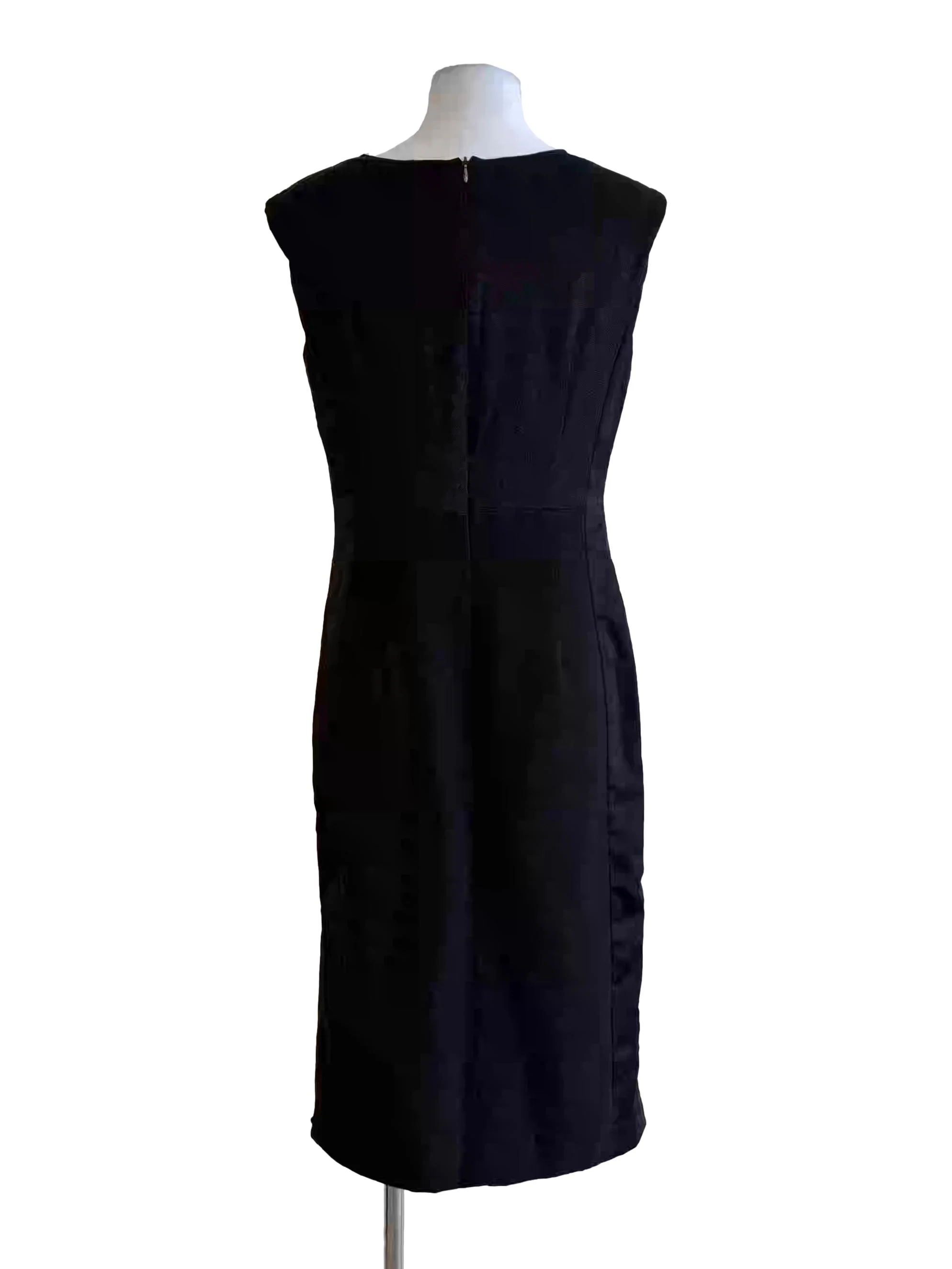 Soft Black Sleeveless Pencil Dress - Image 2
