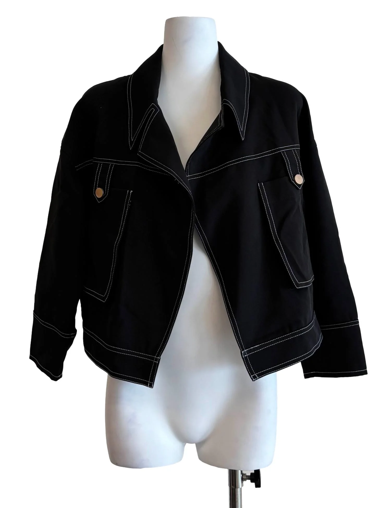 Soft Black Styled Jacket