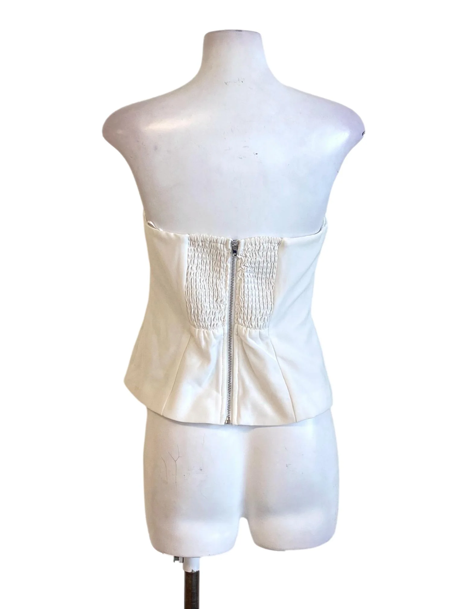 Soft White Coquette Strapless Cropped Top TTR - Image 2