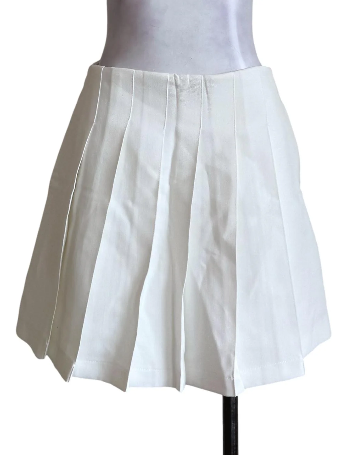 Soft White Pleated Skort