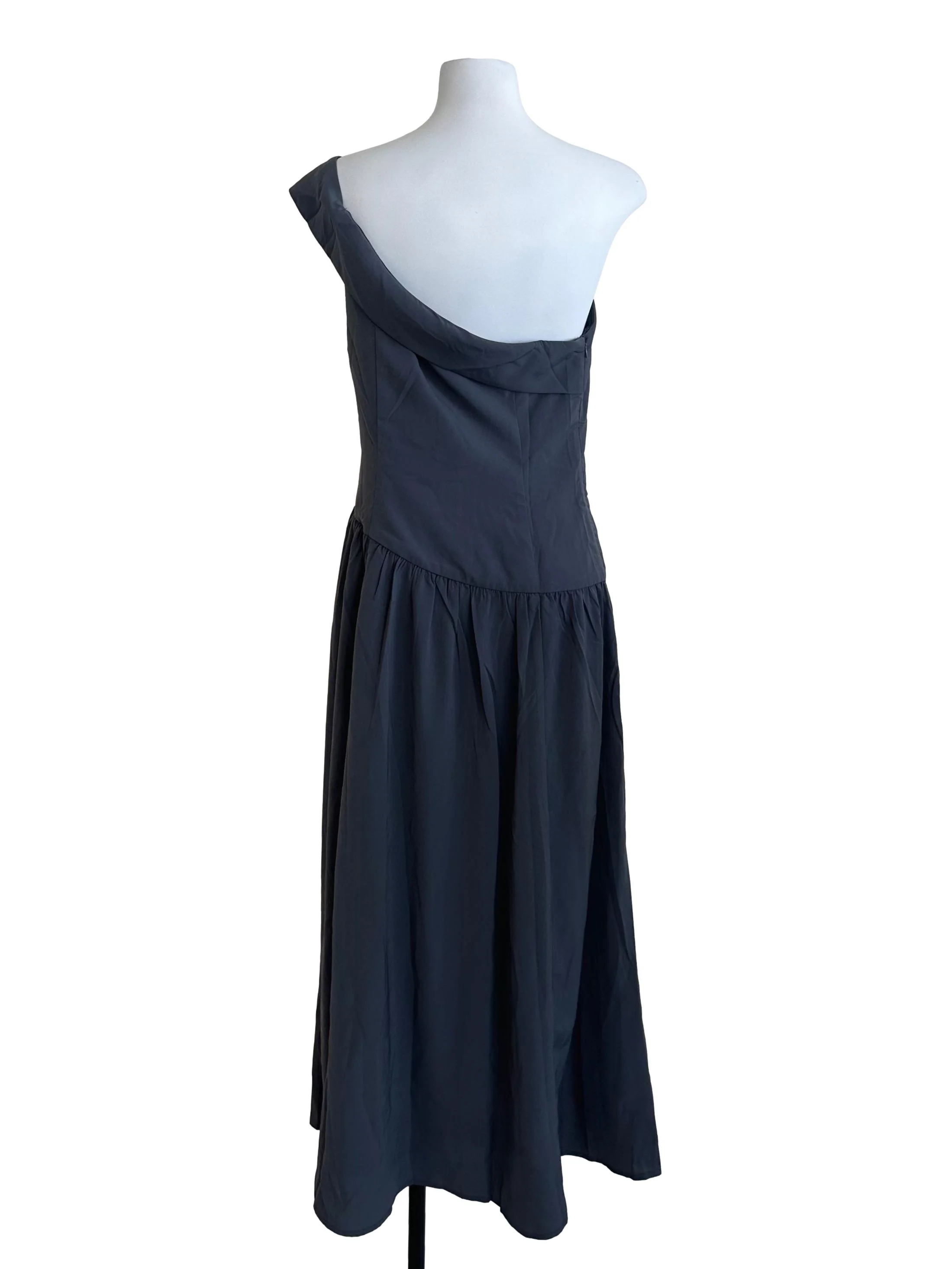 Spruce Blue One Shoulder Drop Waist Dress - Image 2