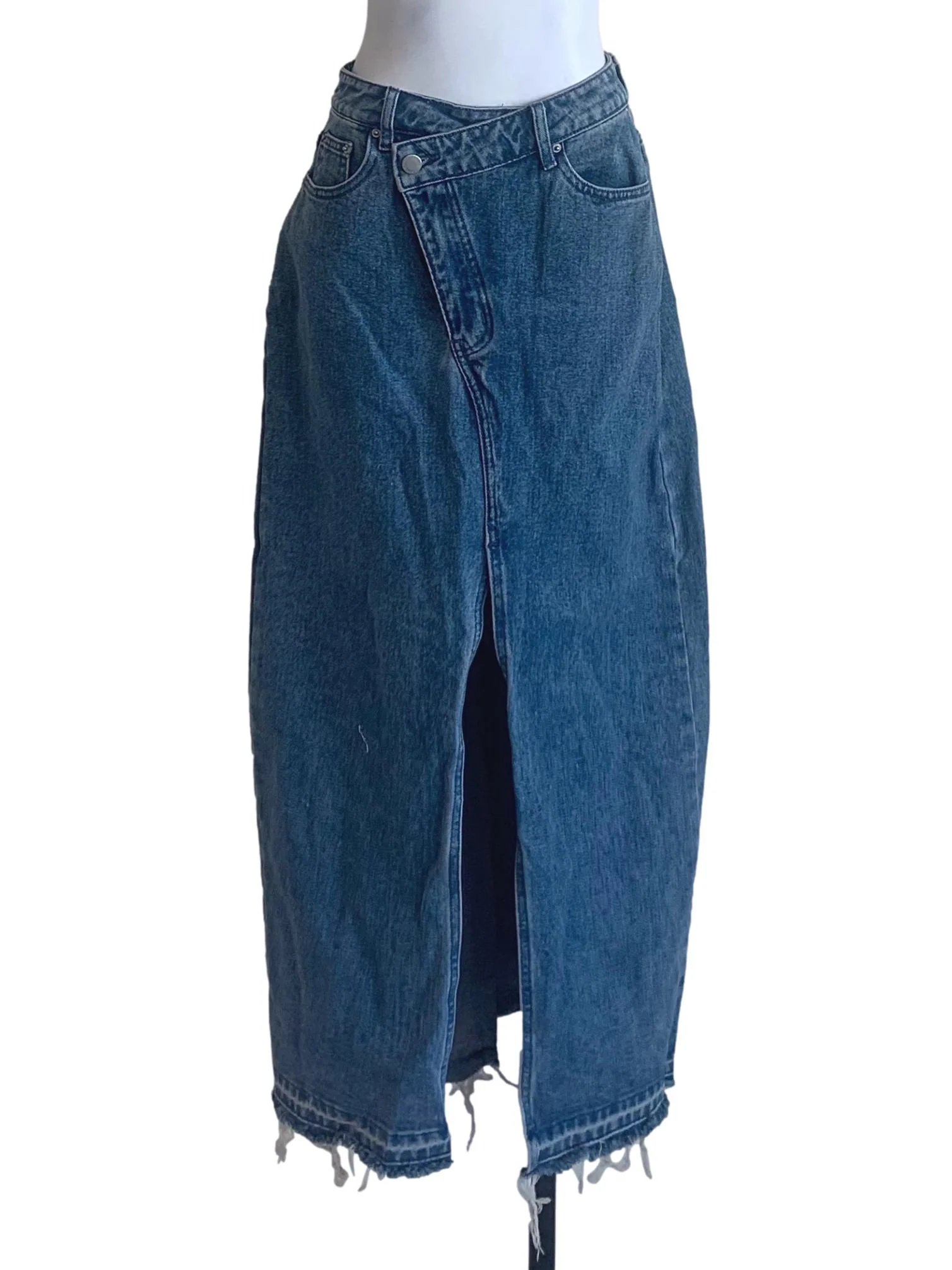 Spruce Blue Sheath Jeans Skirts YHF