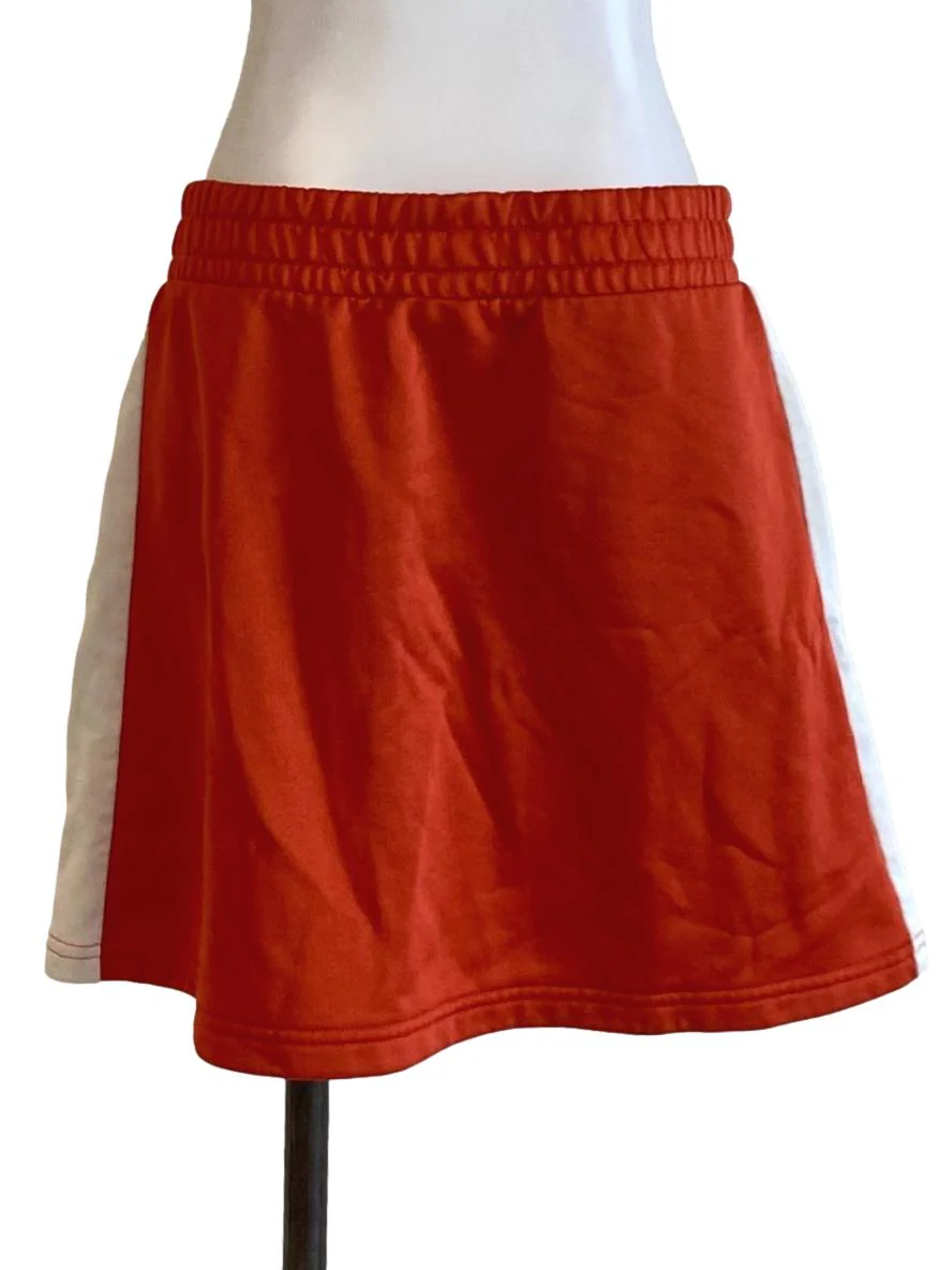 Squash Orange Zip Up High Rise Mini Sports Skirt - Image 2