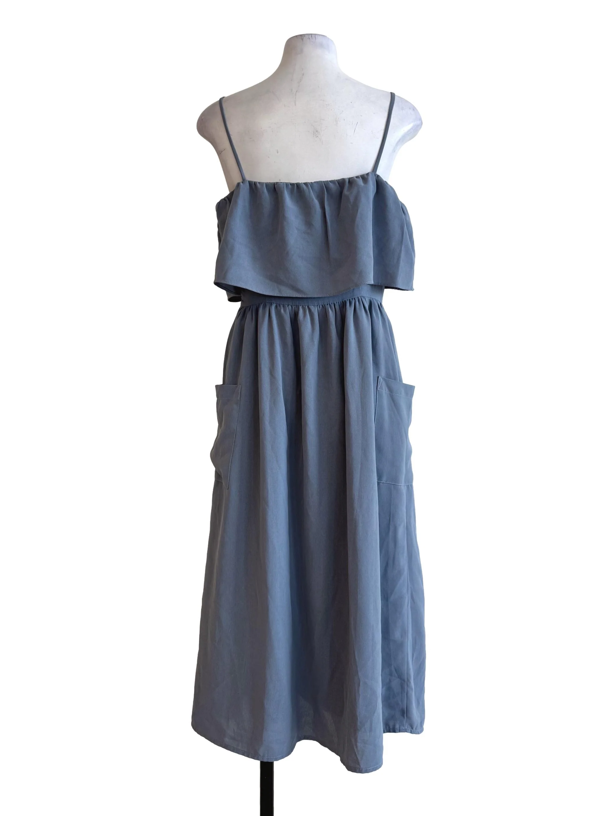 Steel Blue A-Line Dress LB - Image 2