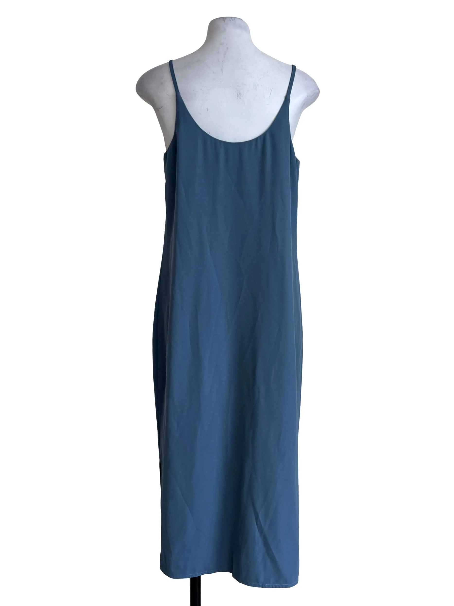 Steel Blue V Neck Dress - Image 2