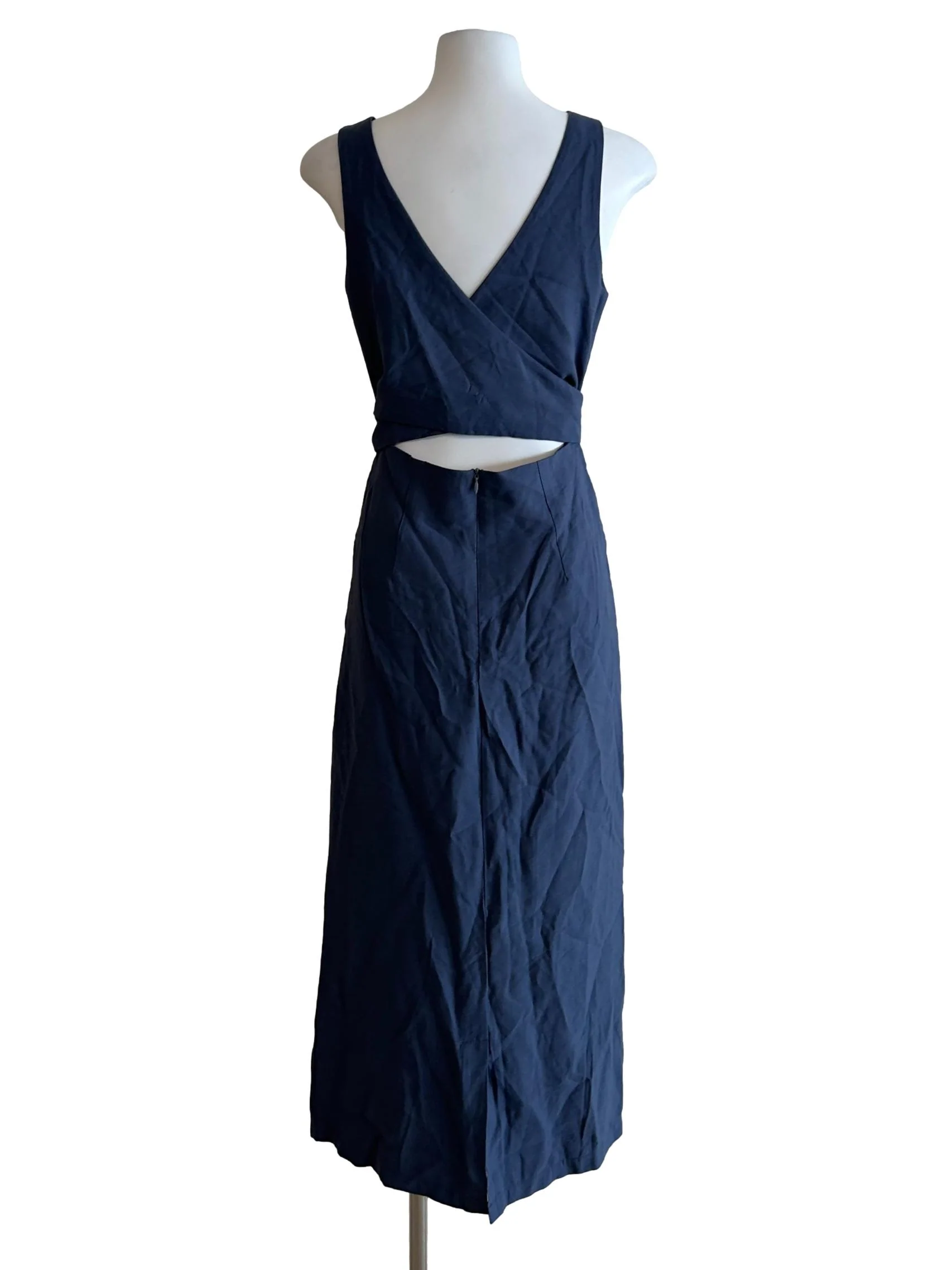 Steel Blue V-Neckline Jumpsuit - Image 2