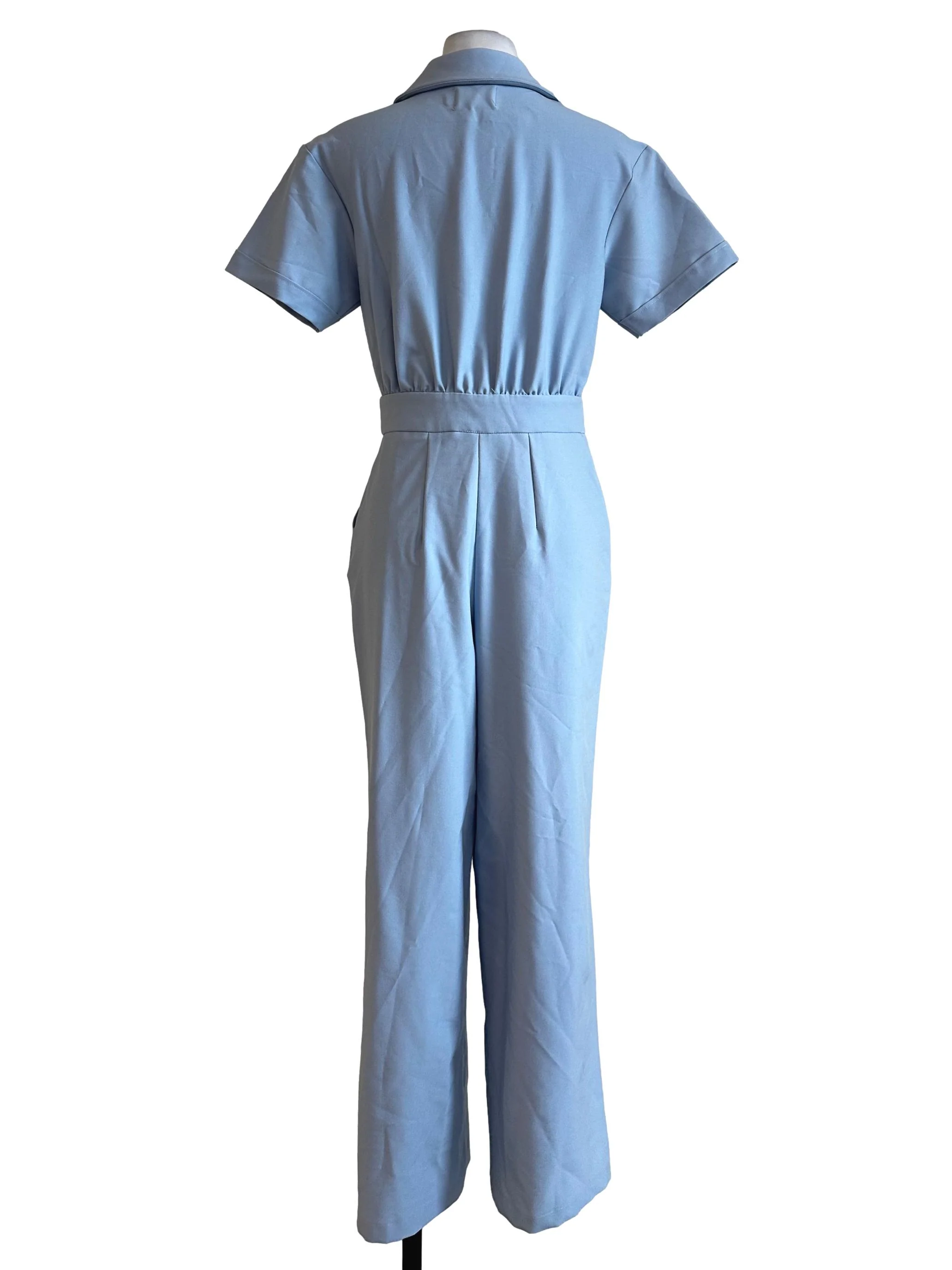 Stone Blue Plain Jumpsuits - Image 2