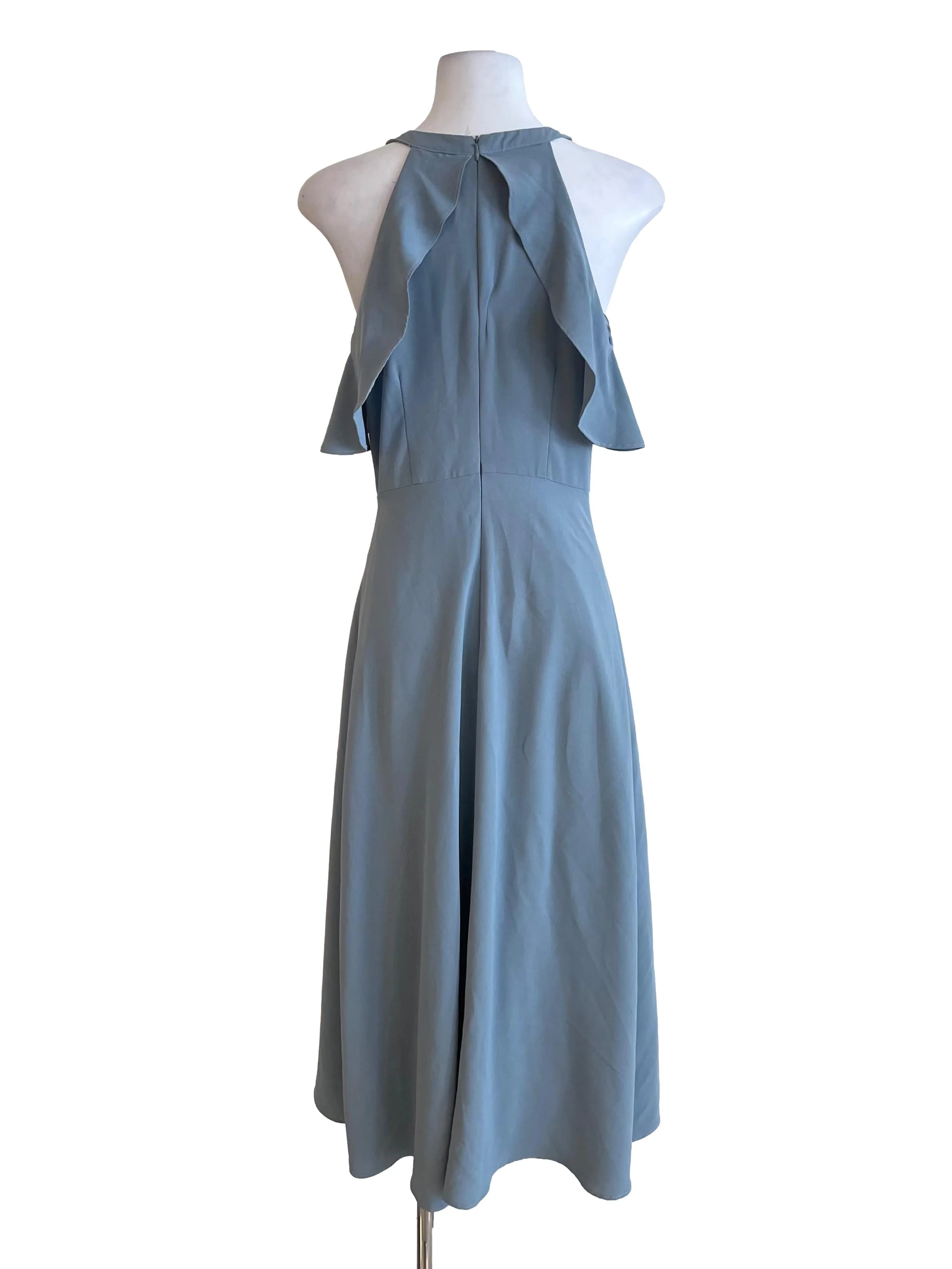 Stone Overlay Halter Neck Dress - Image 2