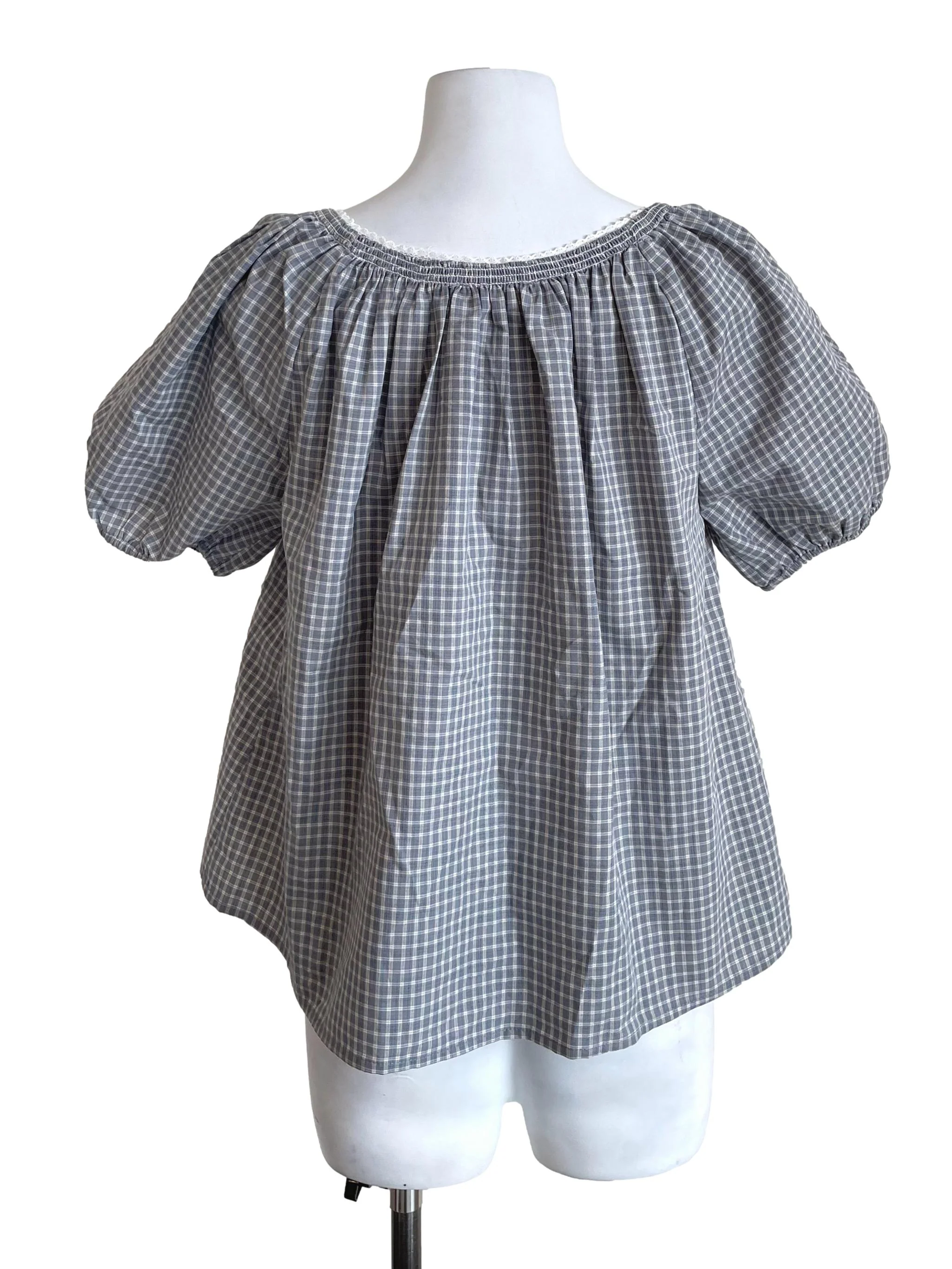 Stone Tartan Gypsy Top - Image 2