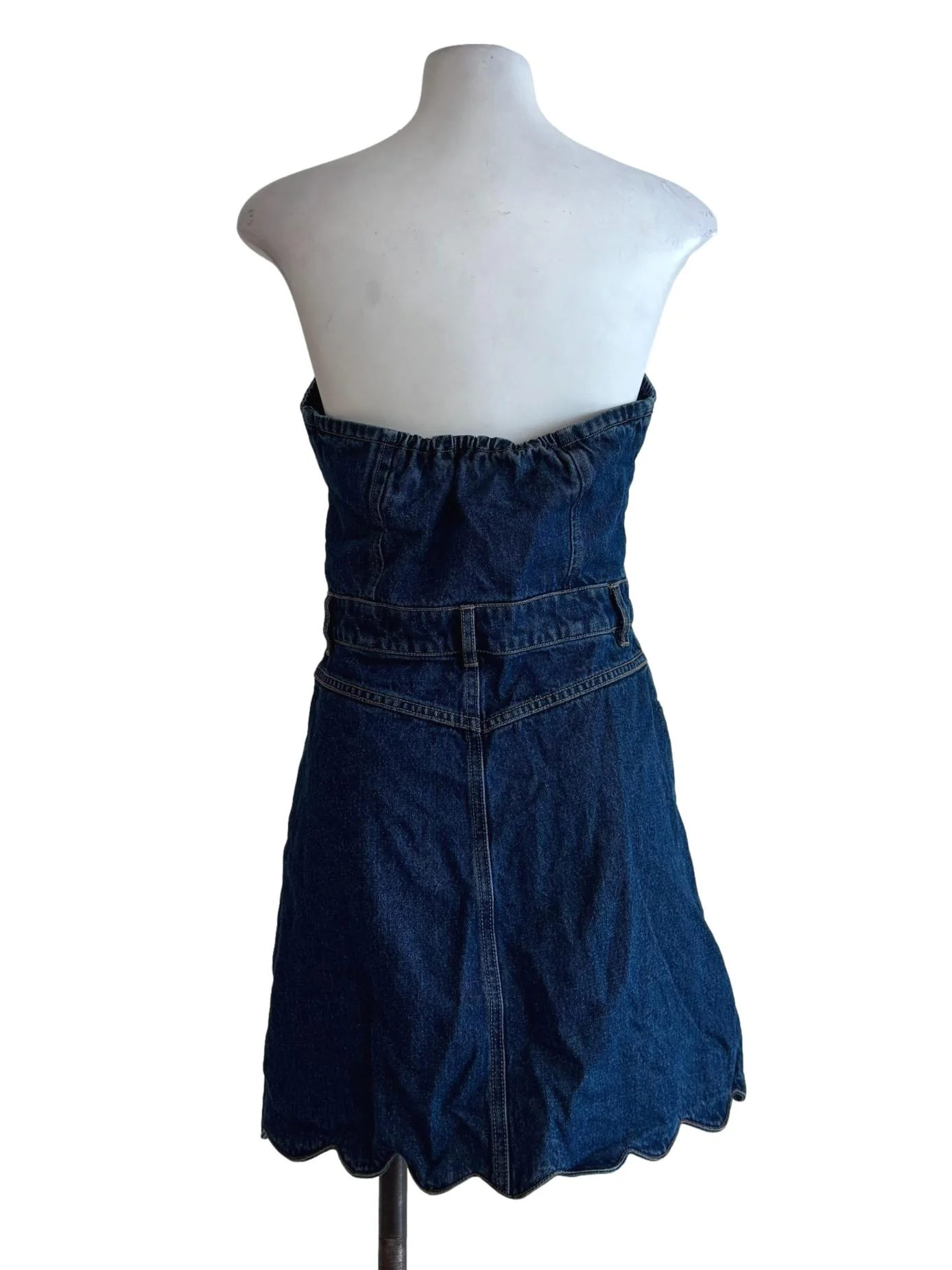 Strapless Denim Sweetheart Dress - Image 2