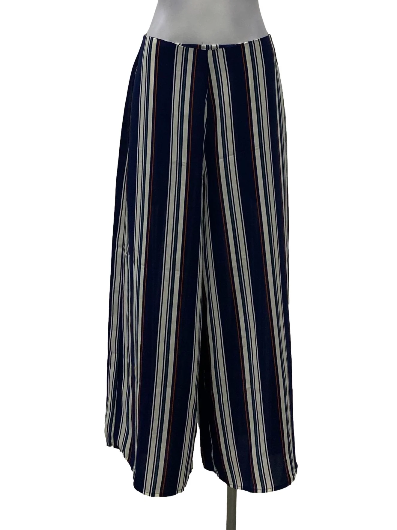 Striped Wide Leg Straight Pants