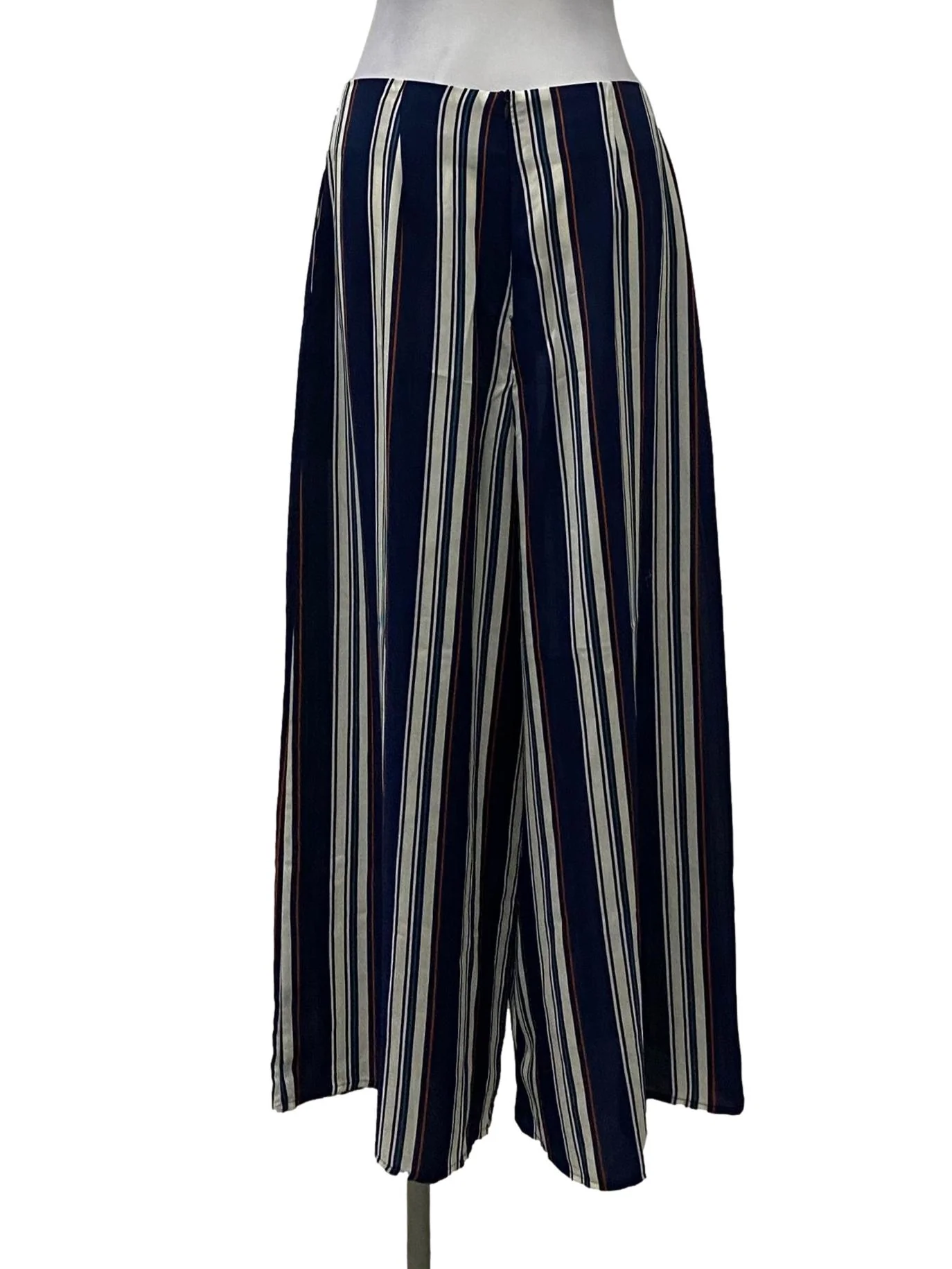 Striped Wide Leg Straight Pants - Image 2