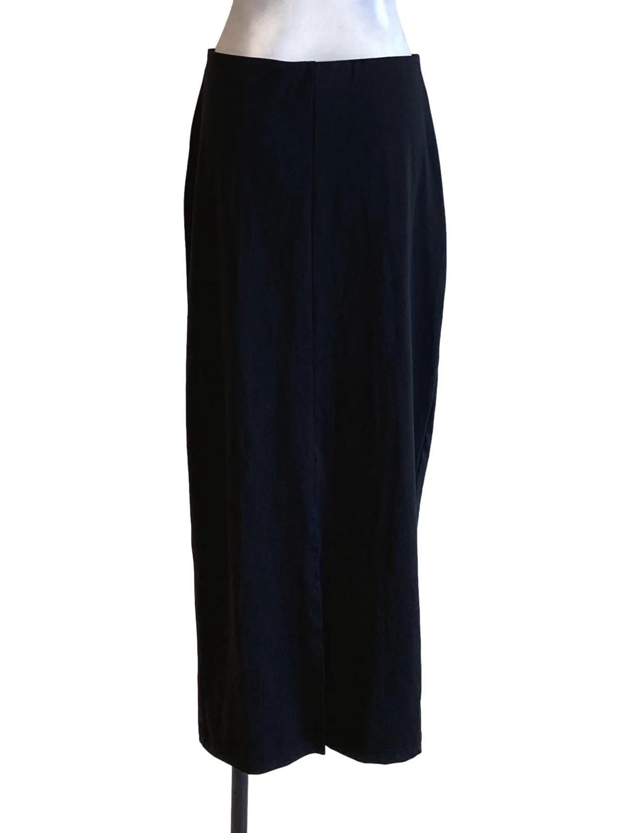 Sueper Black Floral Long Fit Back Slit Skirt - Image 2