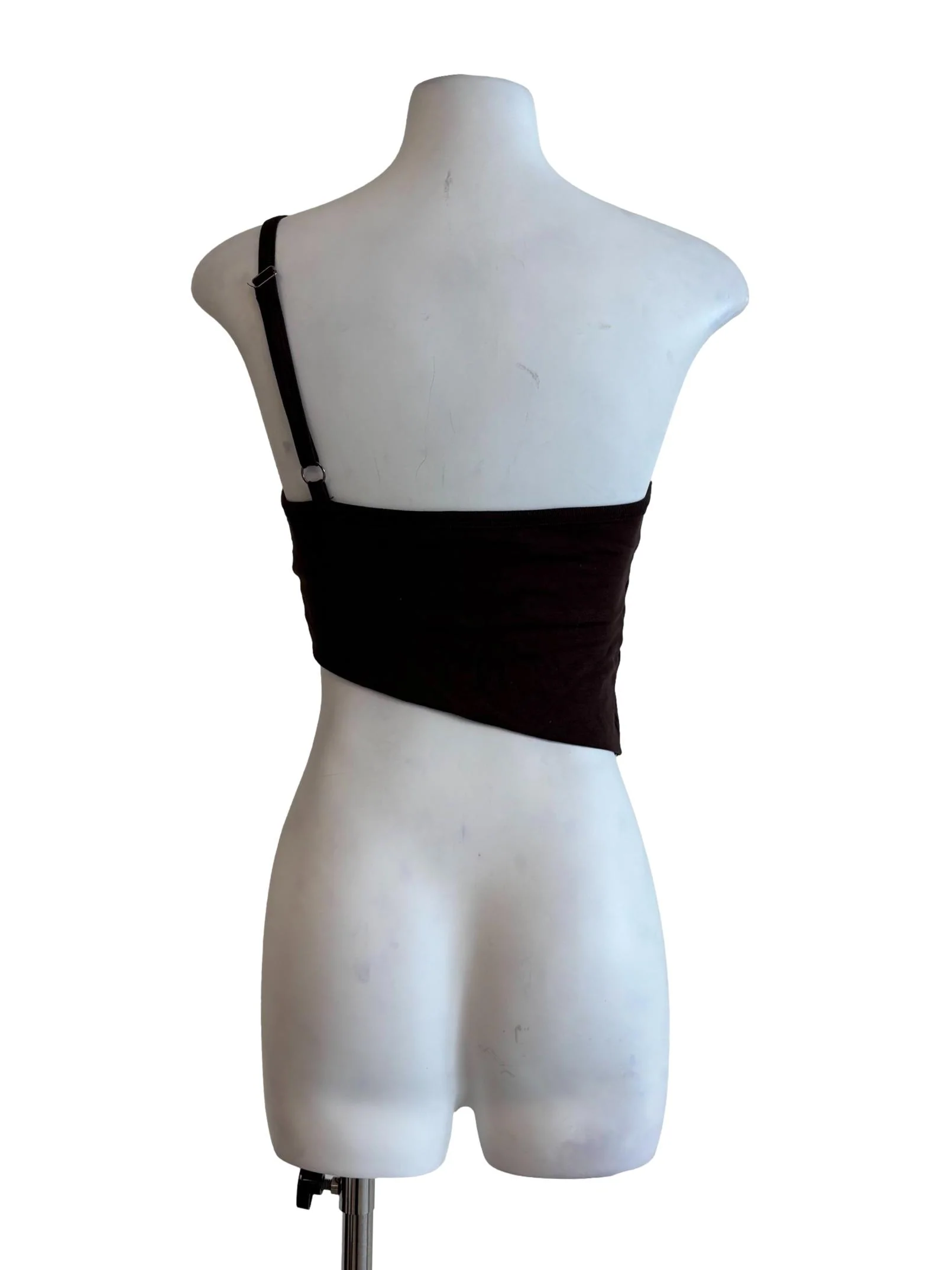 Taupe Brown Asymmetrical Camisole Top - Image 2