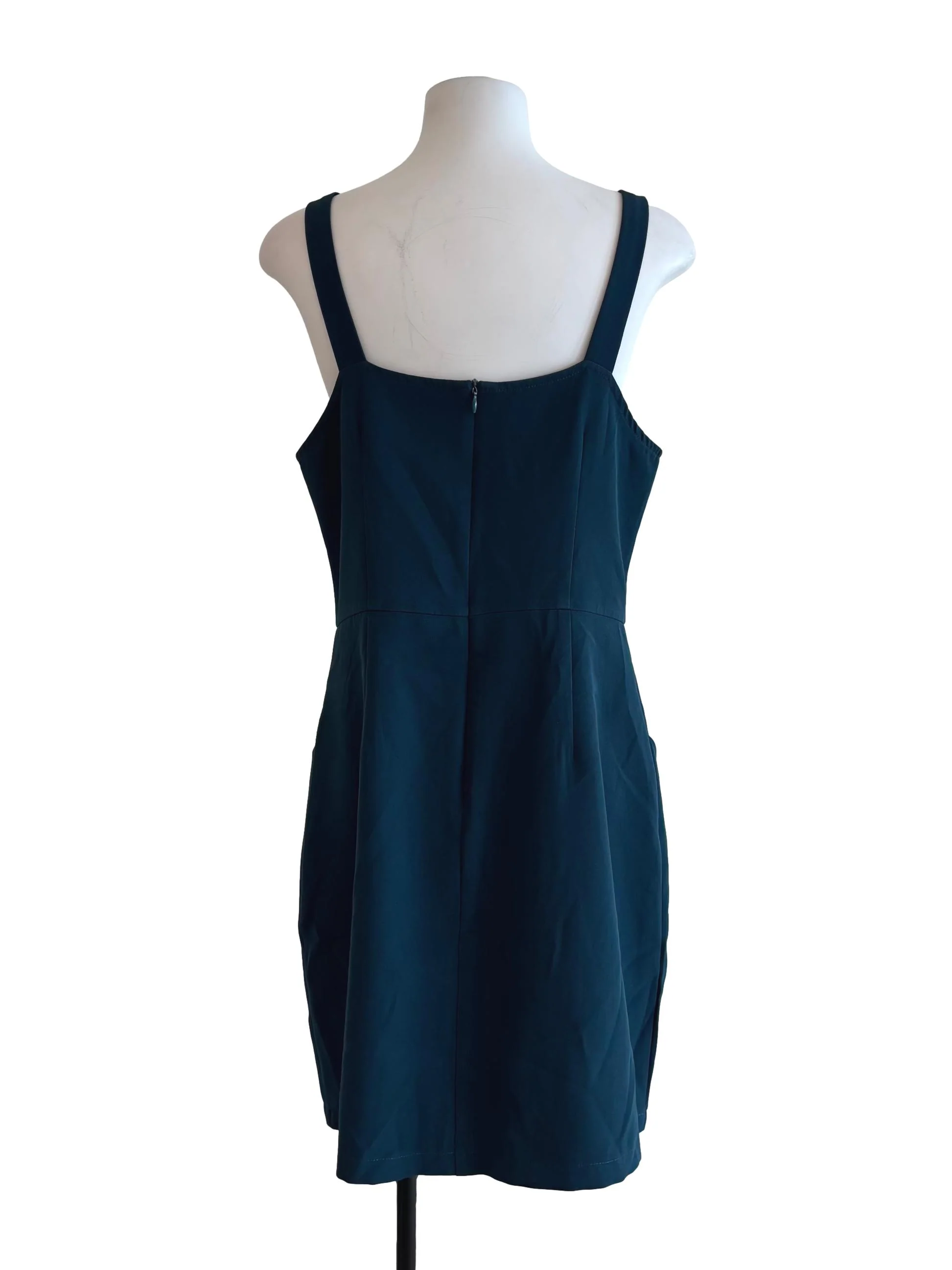 Teal Apron Sheath Dress - Image 2