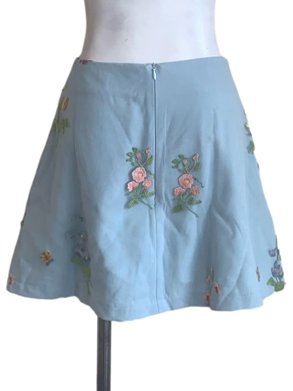 Teal Blue Flower Pattern Skirt TTR - Image 2