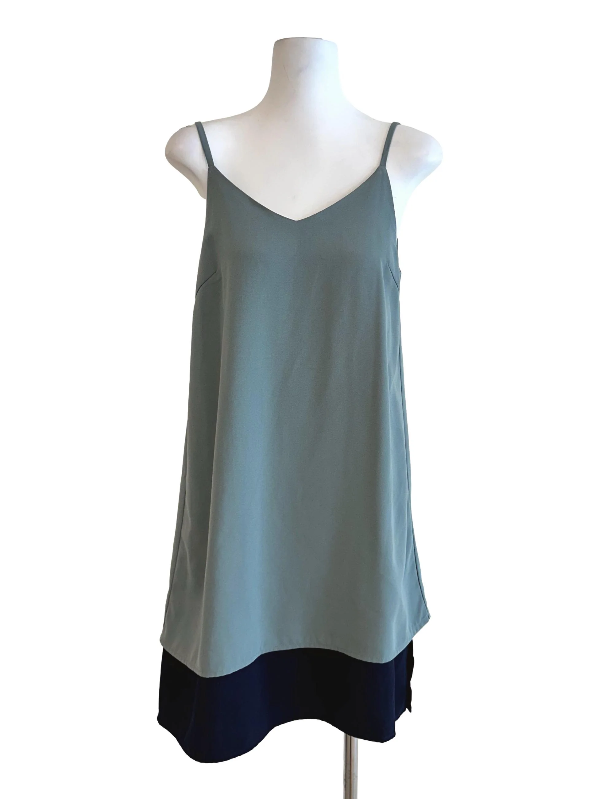 Teal Blue Sleeveless Mini Dress