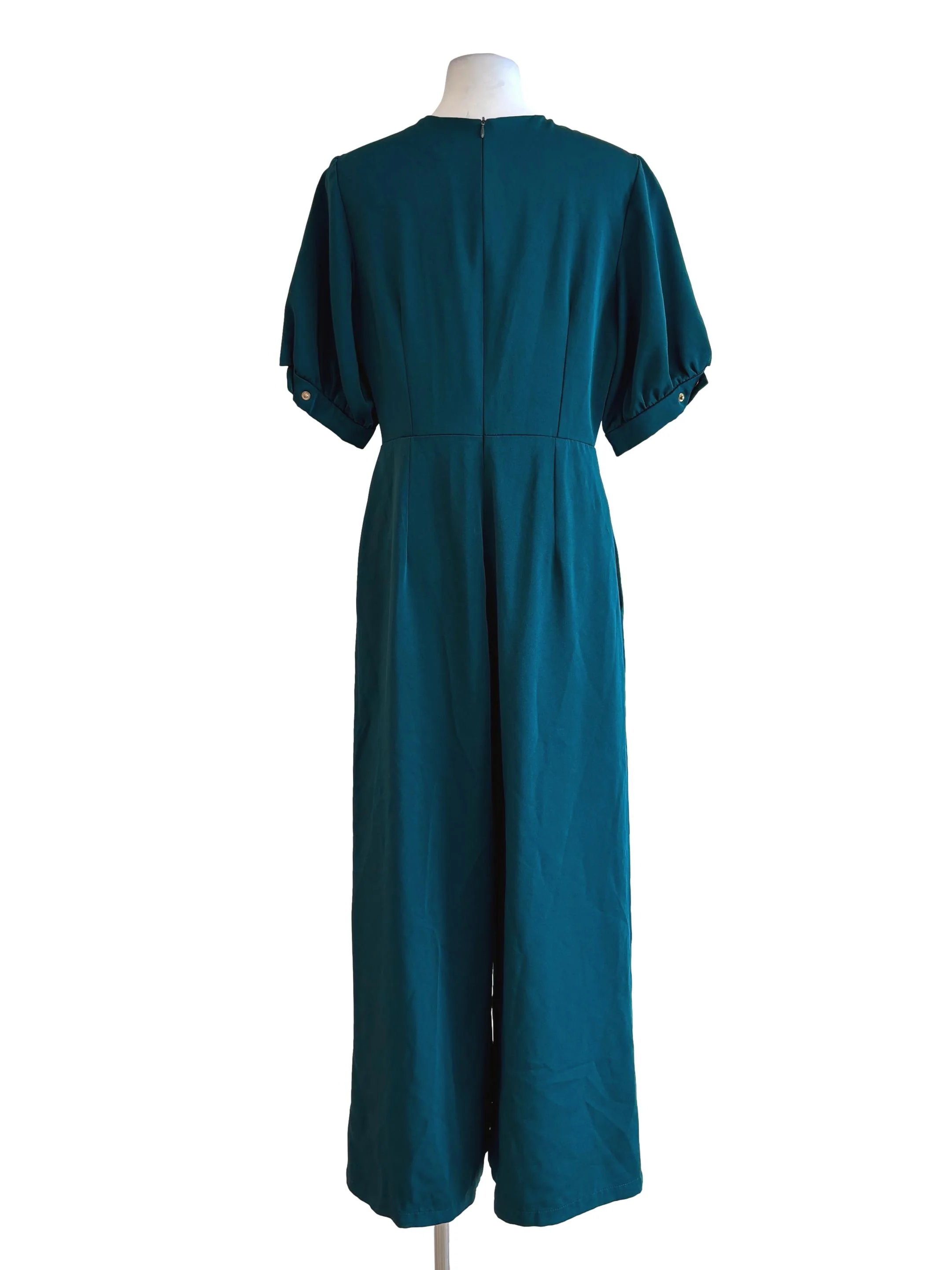 Teal Short Sleeve Jumpsuit - Image 2