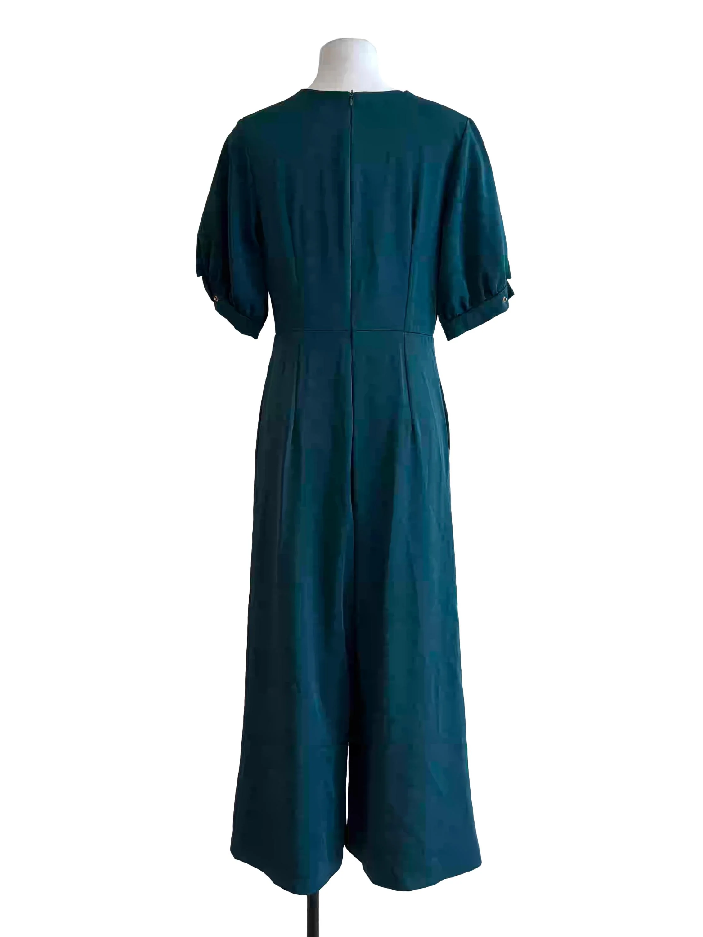 Teal Short Sleeve Jumpsuit - Image 2