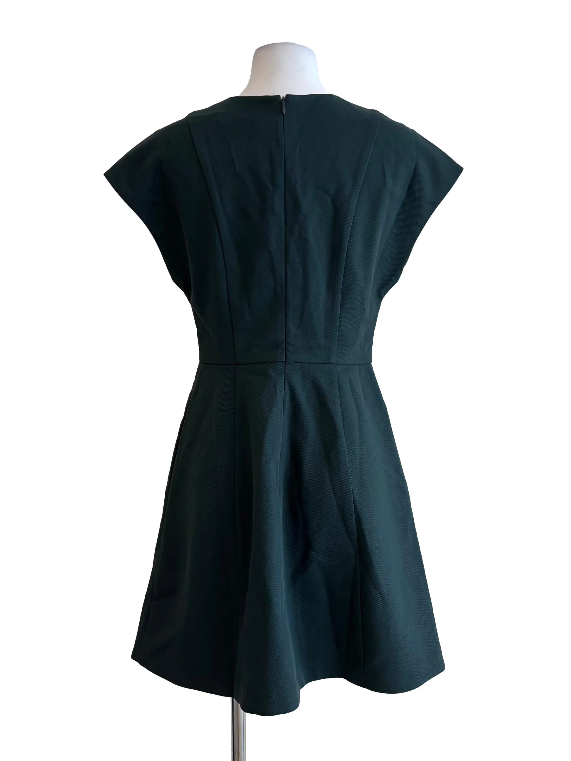 Teal Sleeveless A-Line Dress - Image 2