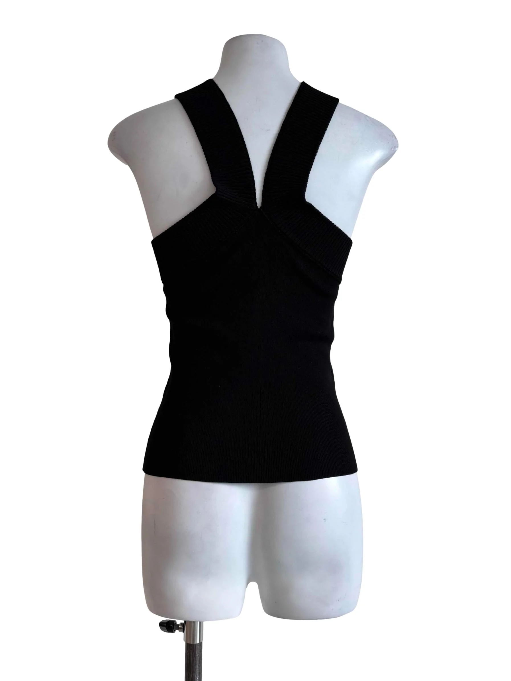 Textured Black Sleeveless Top - Image 2