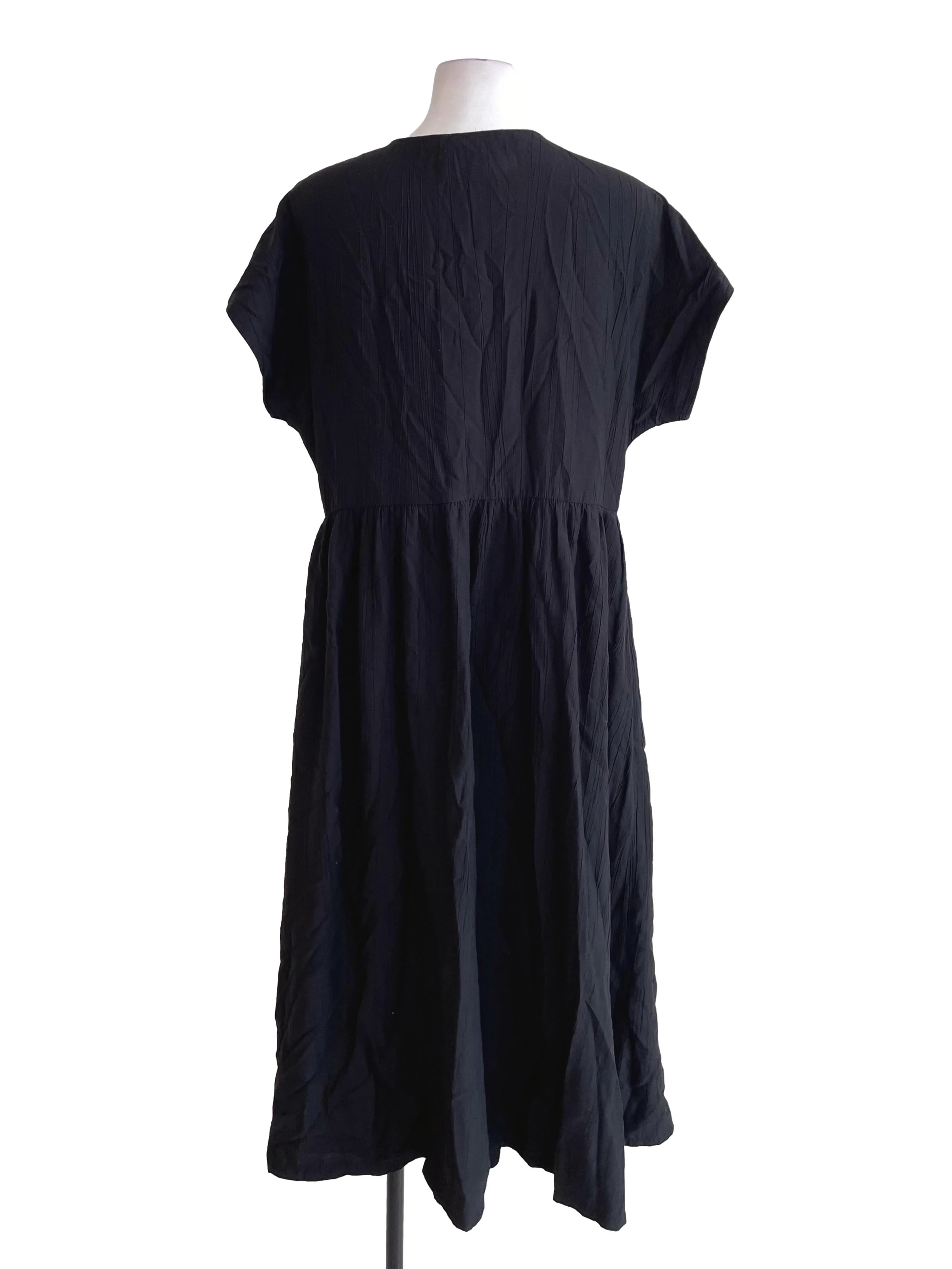 Textured Rayon Wrap Dress OSN - Image 2