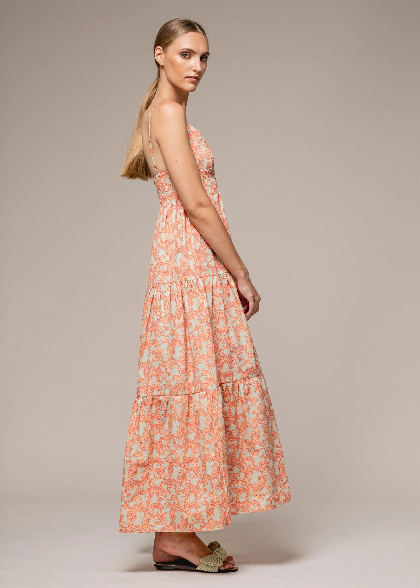 Thea Maxi Dress In Tropica - Orange CSN - Image 4