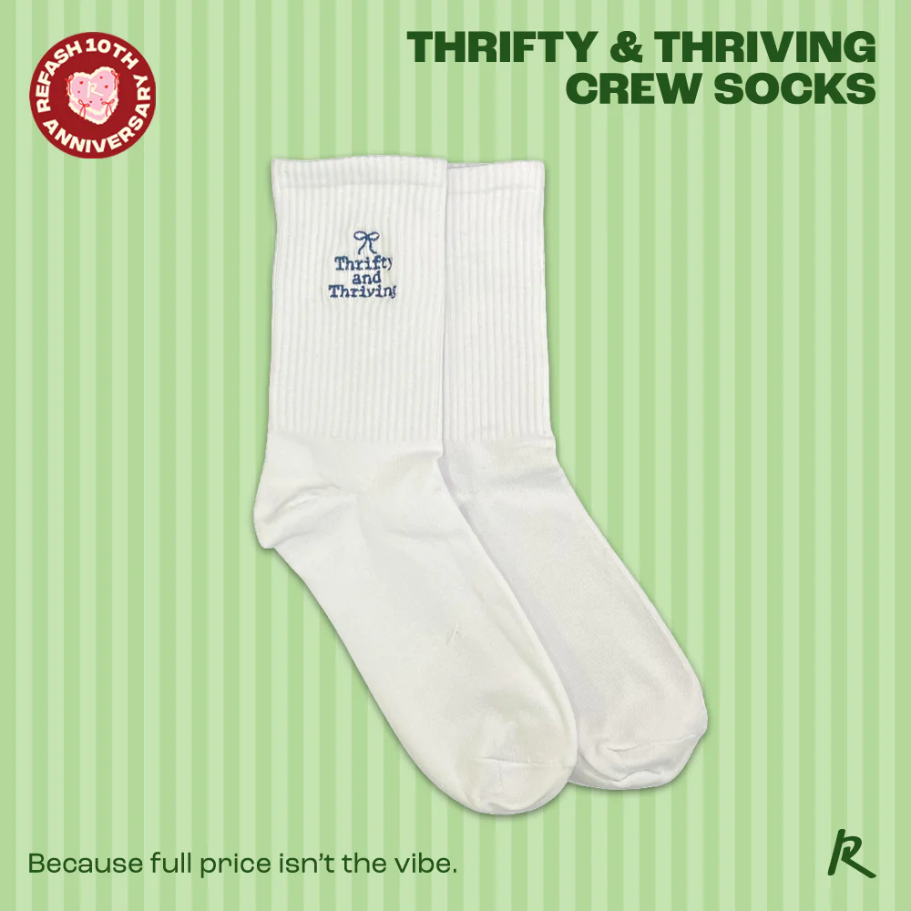 Thrifty & Thriving Crew Socks CSN*