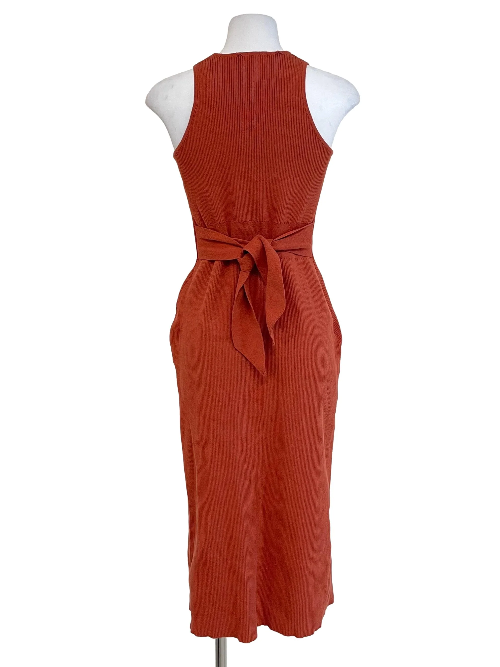 Tiger Orange Knit Slip Dress - Image 2