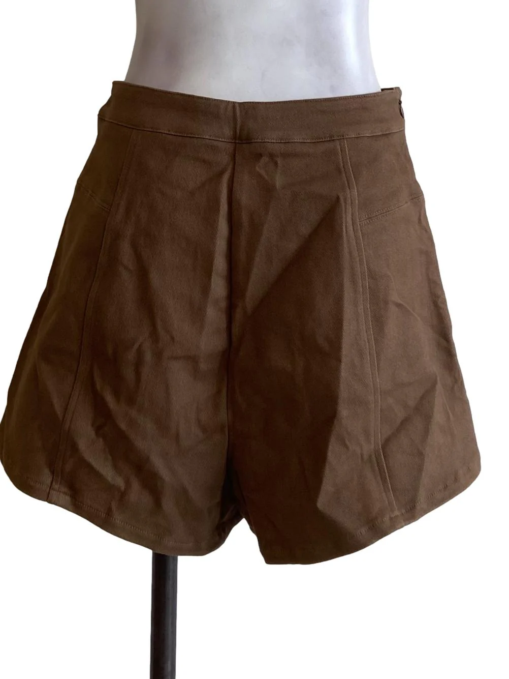Tortilla Brown Herringbone Jeans Shorts YHF - Image 2