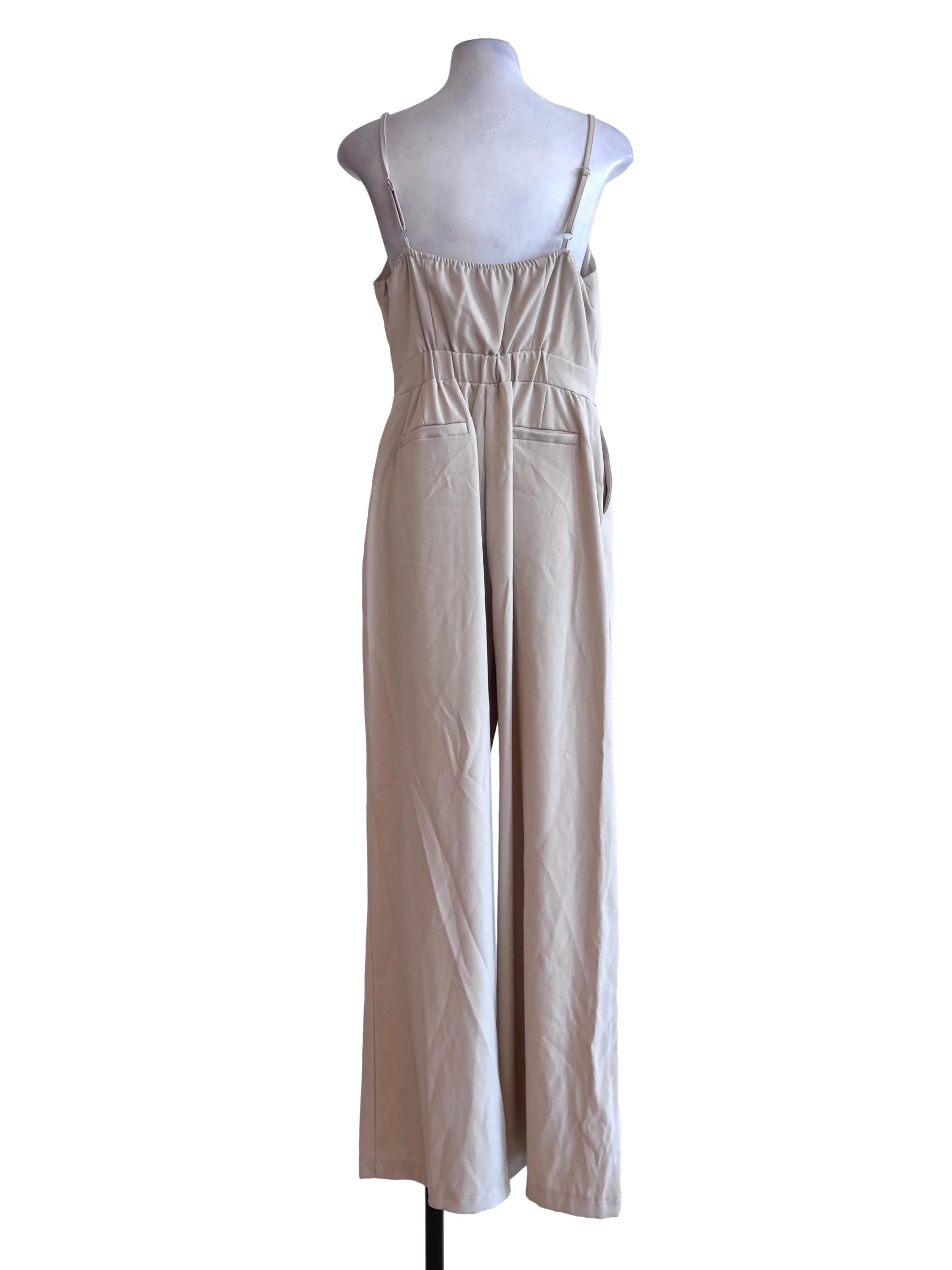 Tortilla Brown V Neck Jumpsuit - Image 2