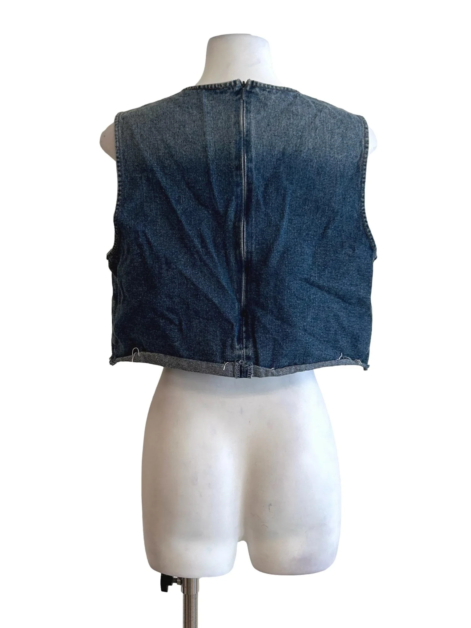 Two Tone Denim Blue Top TTR - Image 2