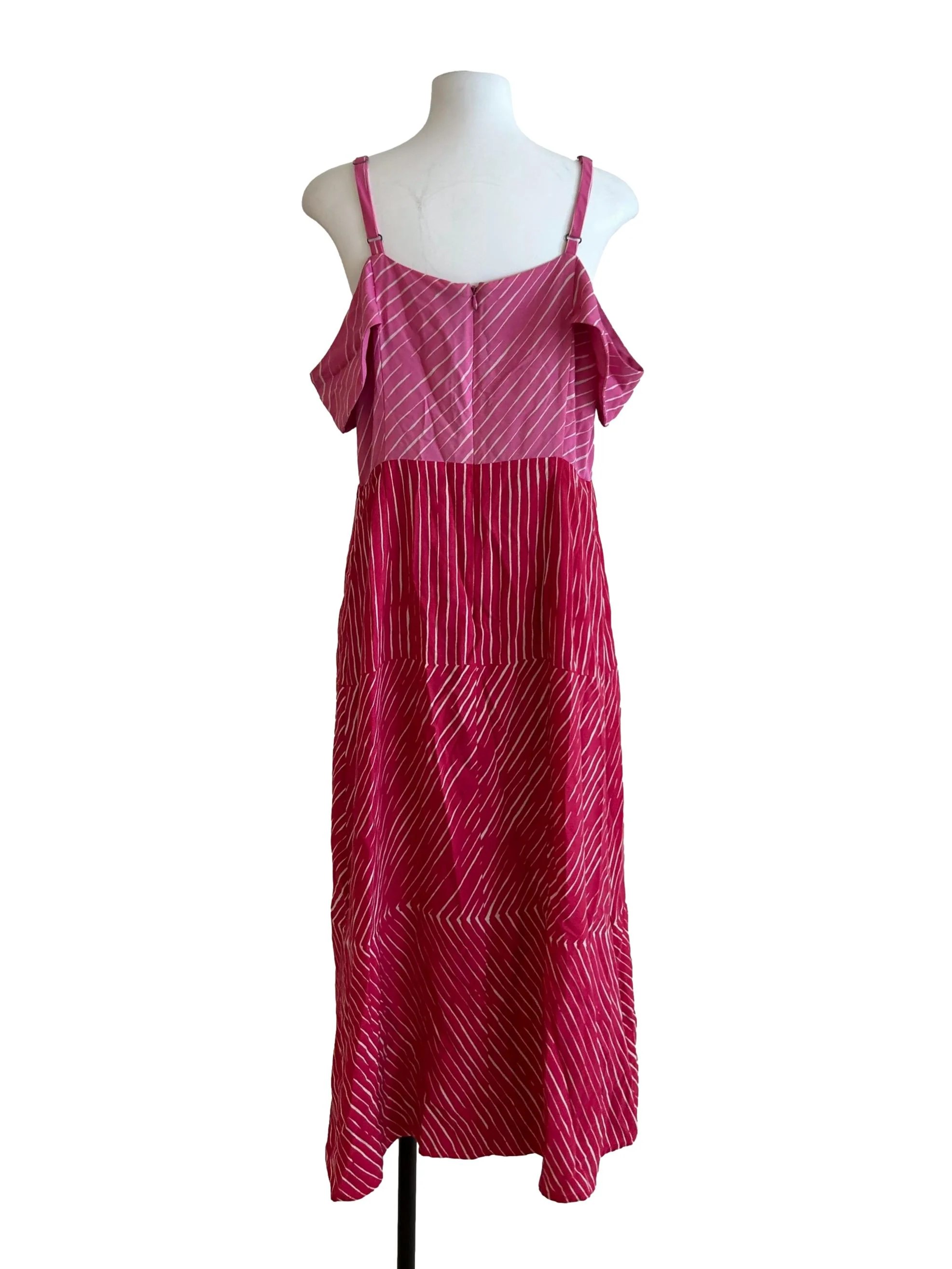 Two-Tone Pink Striped Cami Dress - Image 2
