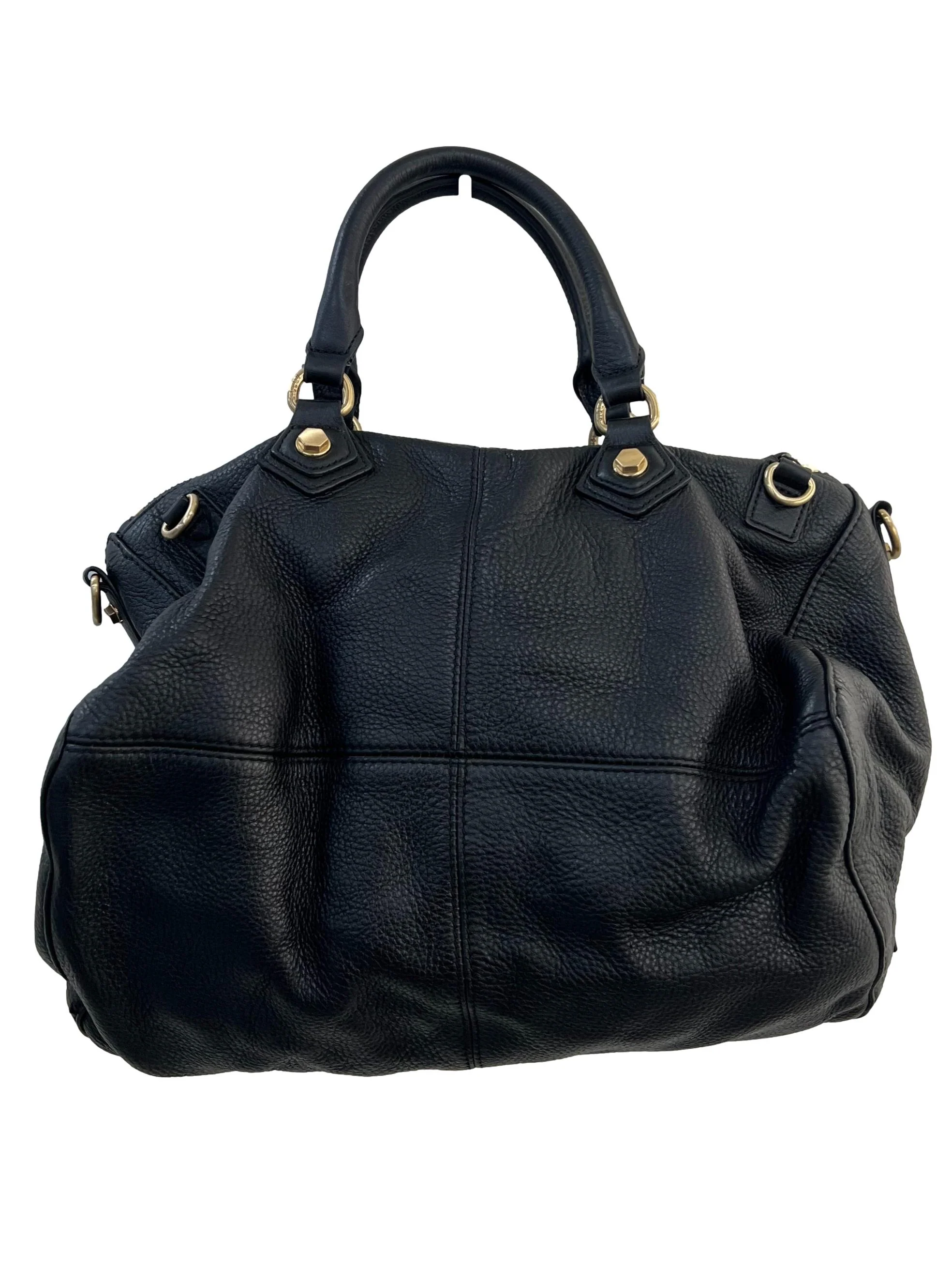 Two Way Black Leather Bag - Image 3